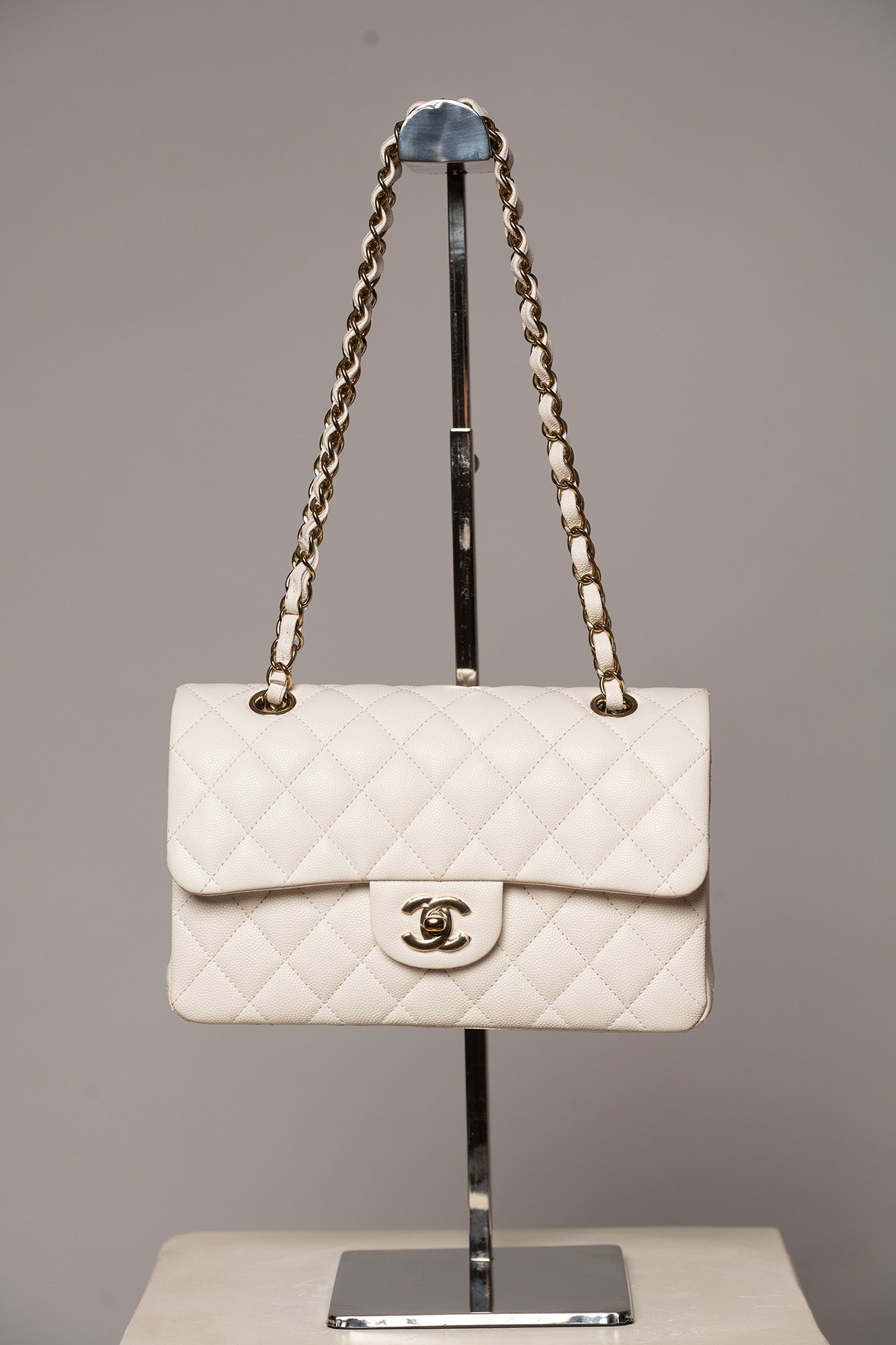 Rare CHANEL Classic Double Flap Caviar Bag Small