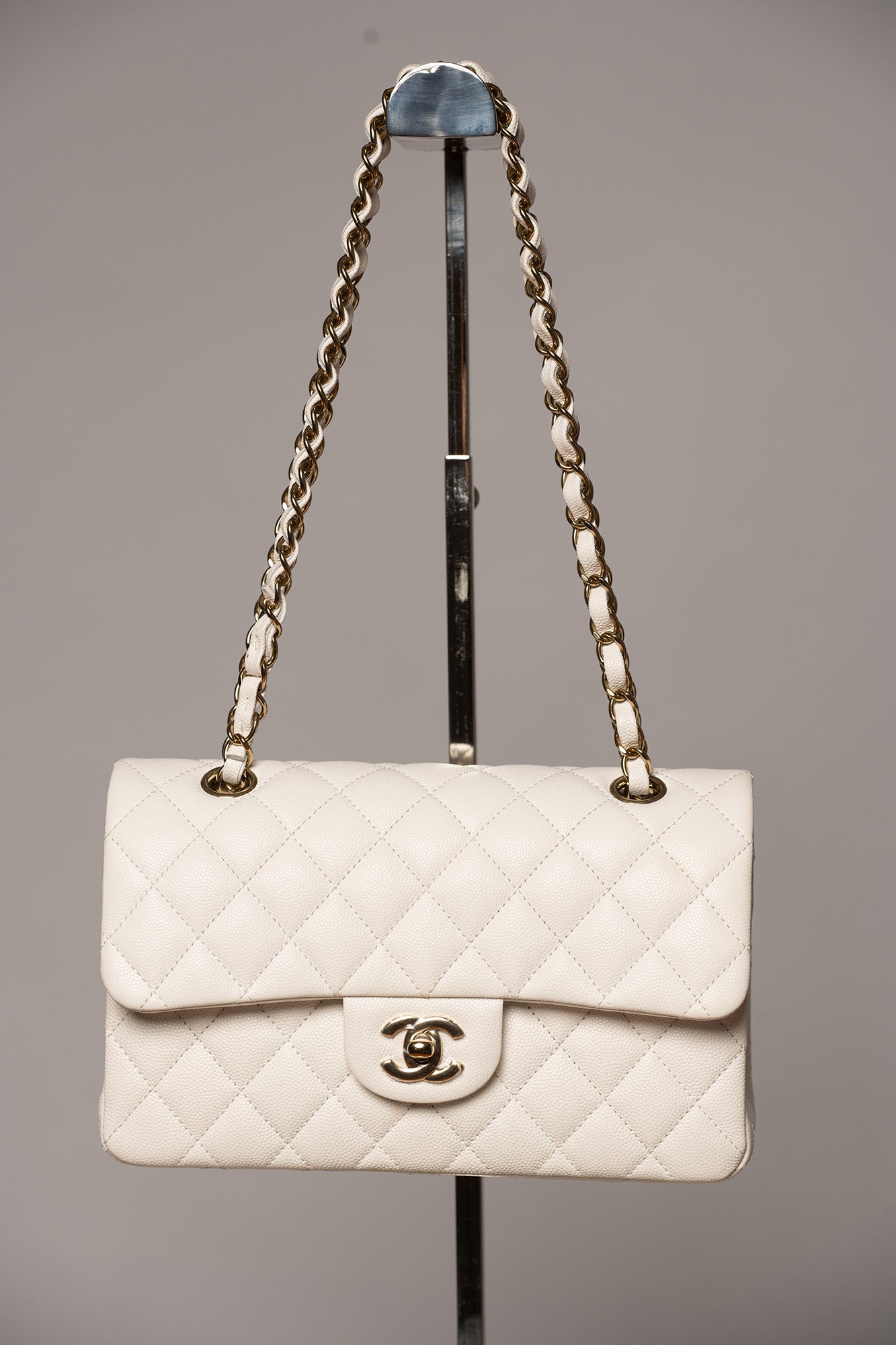Rare CHANEL Classic Double Flap Caviar Bag Small