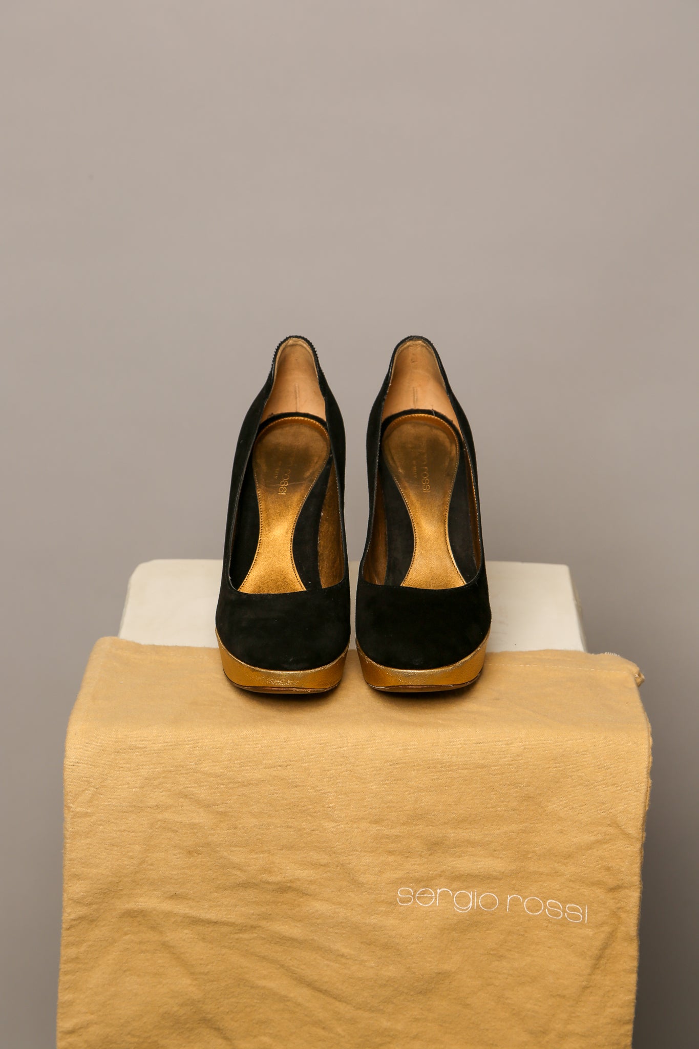 SERGIO ROSSI Suede Leather Pumps