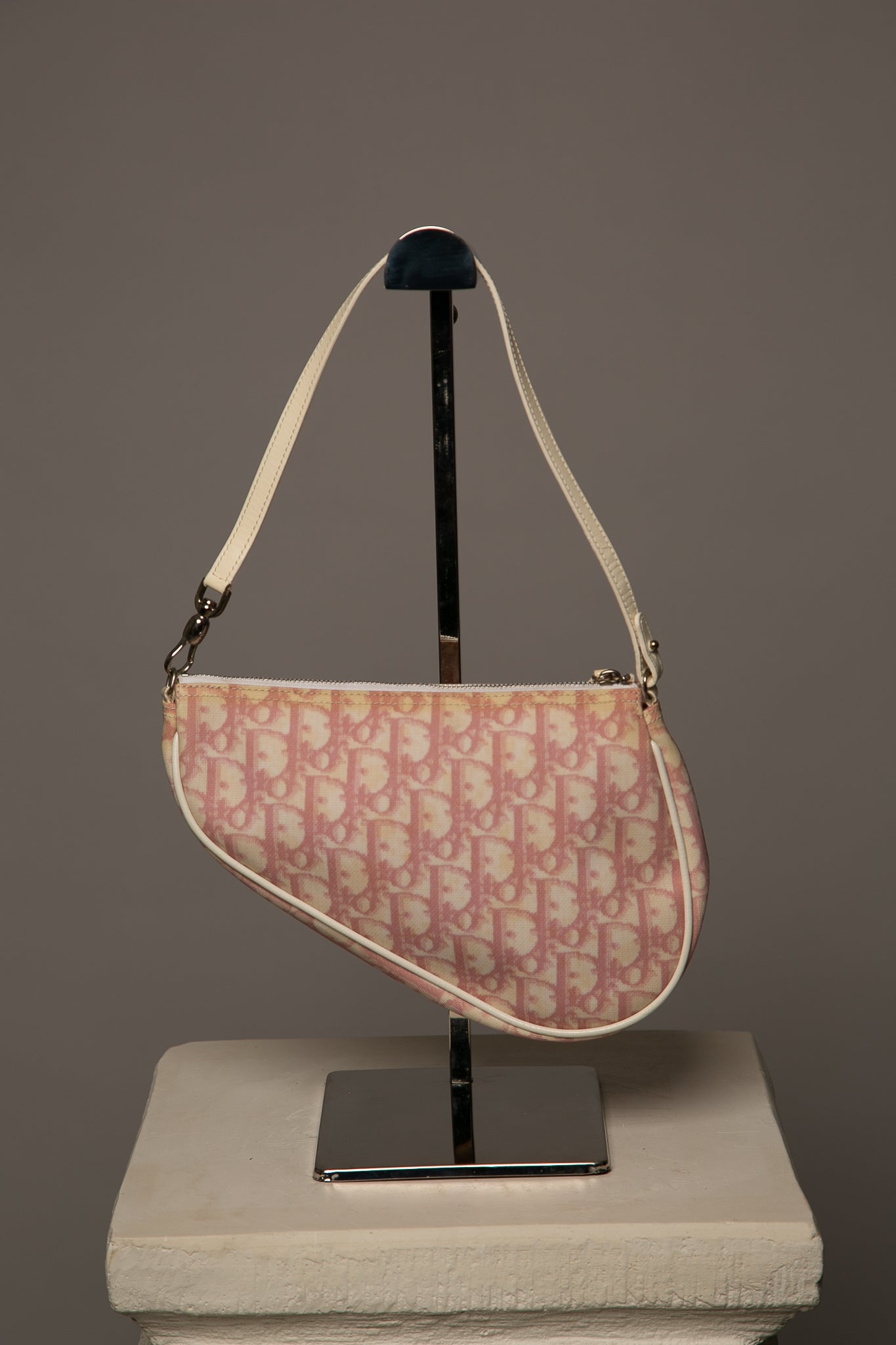 CHRISTIAN DIOR Pink Trotter Saddle Pochette
