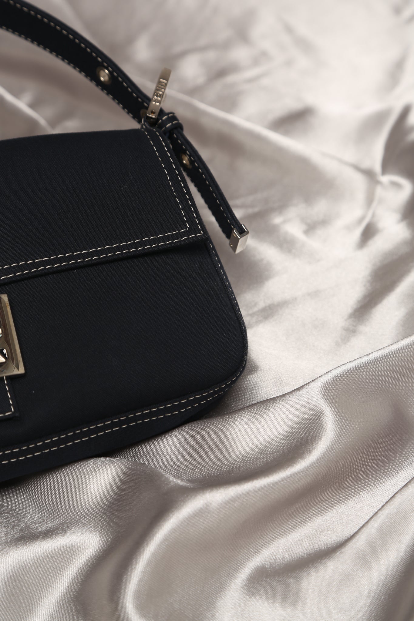 Rare FENDI denim baguette