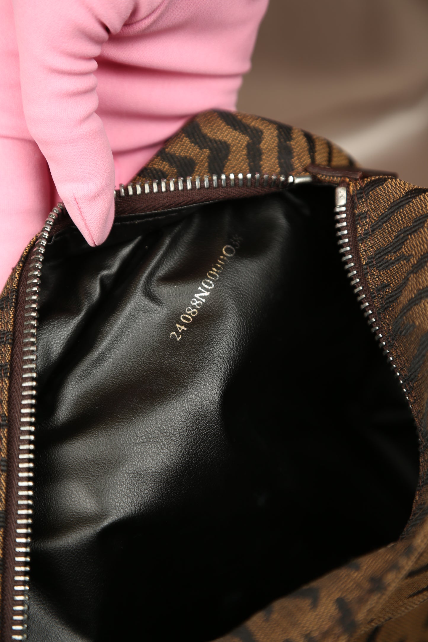 Extremely Rare FENDI Animal Print Top Handle Bag