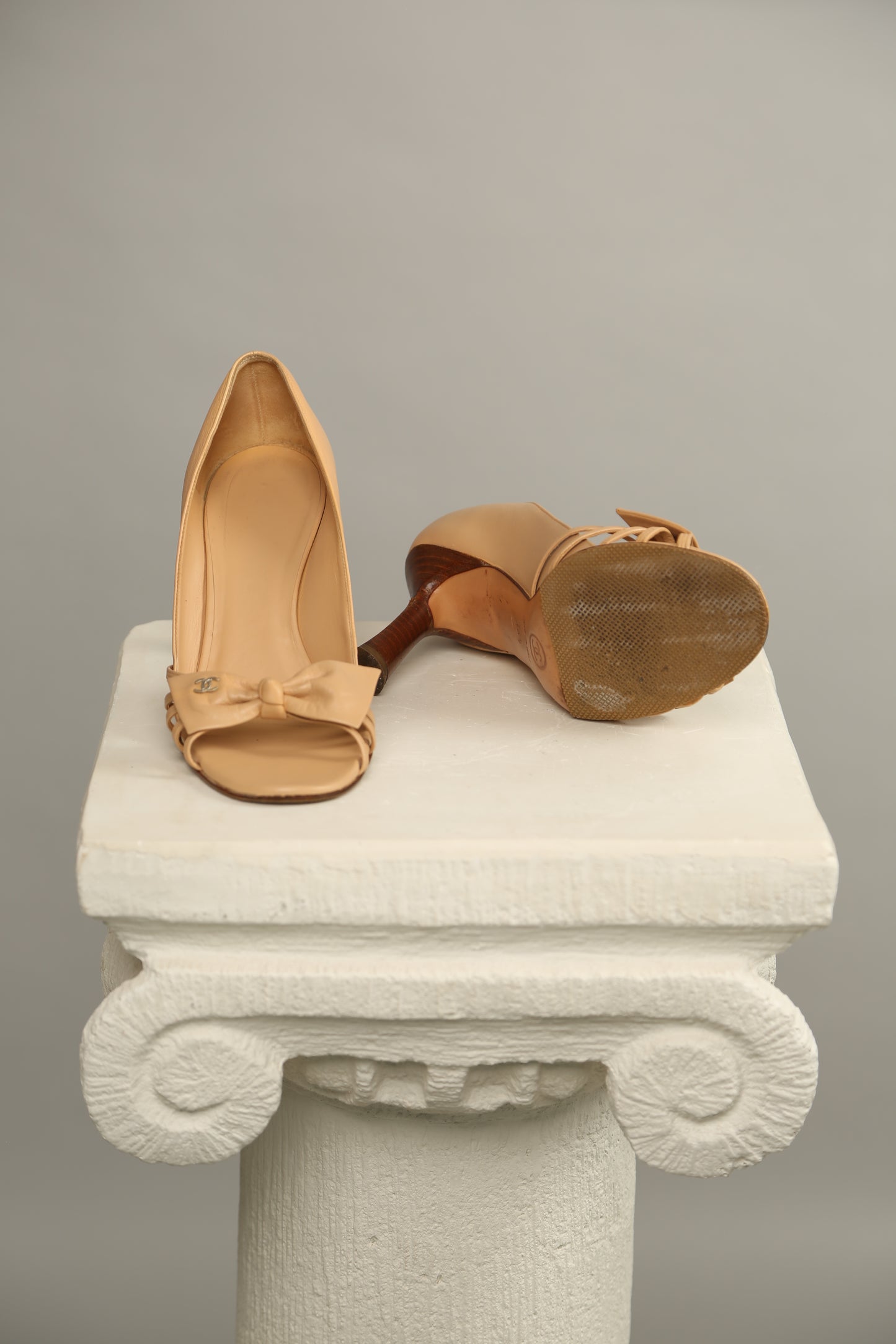 Rare CHANEL Beige Y2K Heels