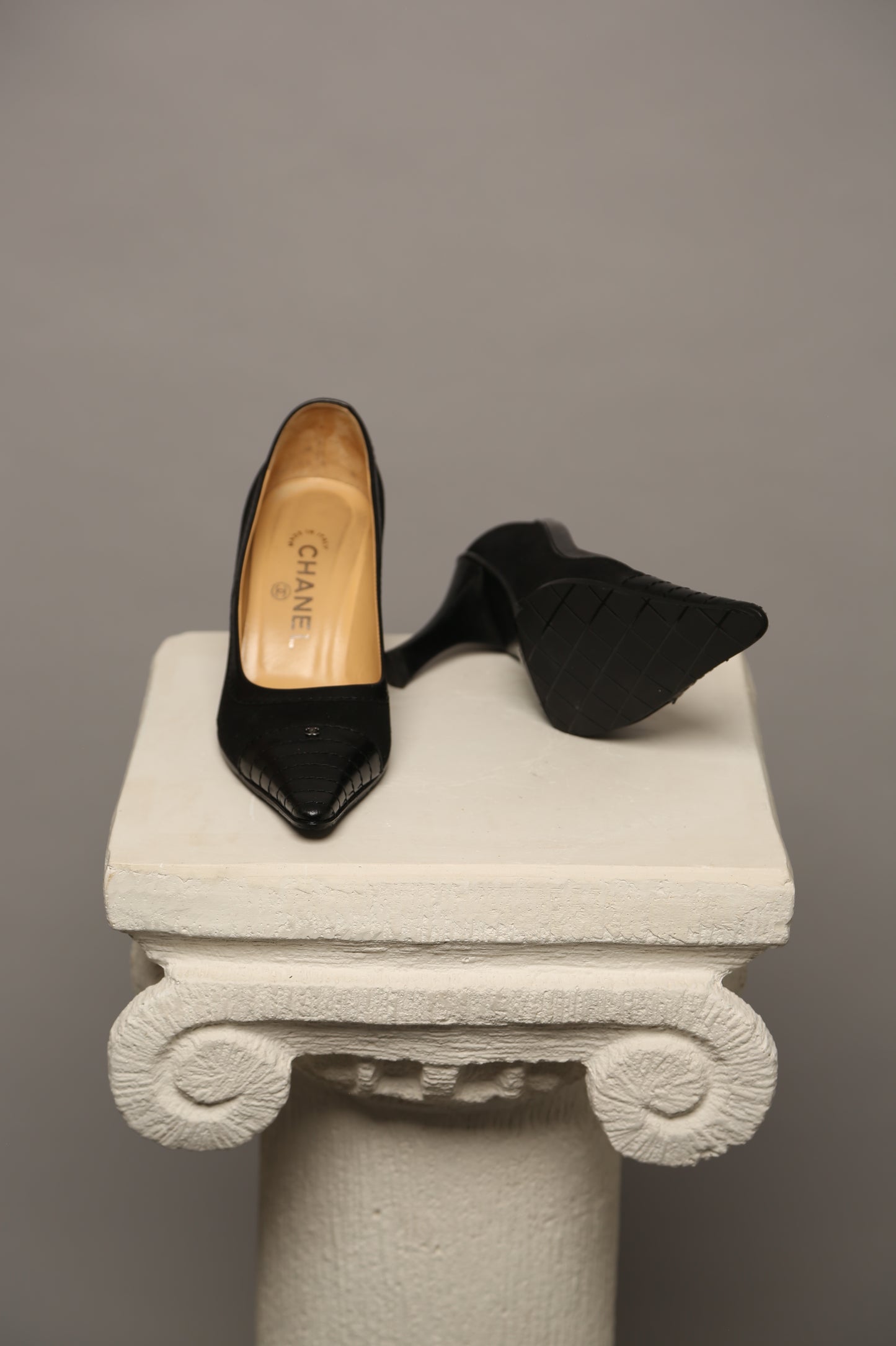 CHANEL Suede Heels
