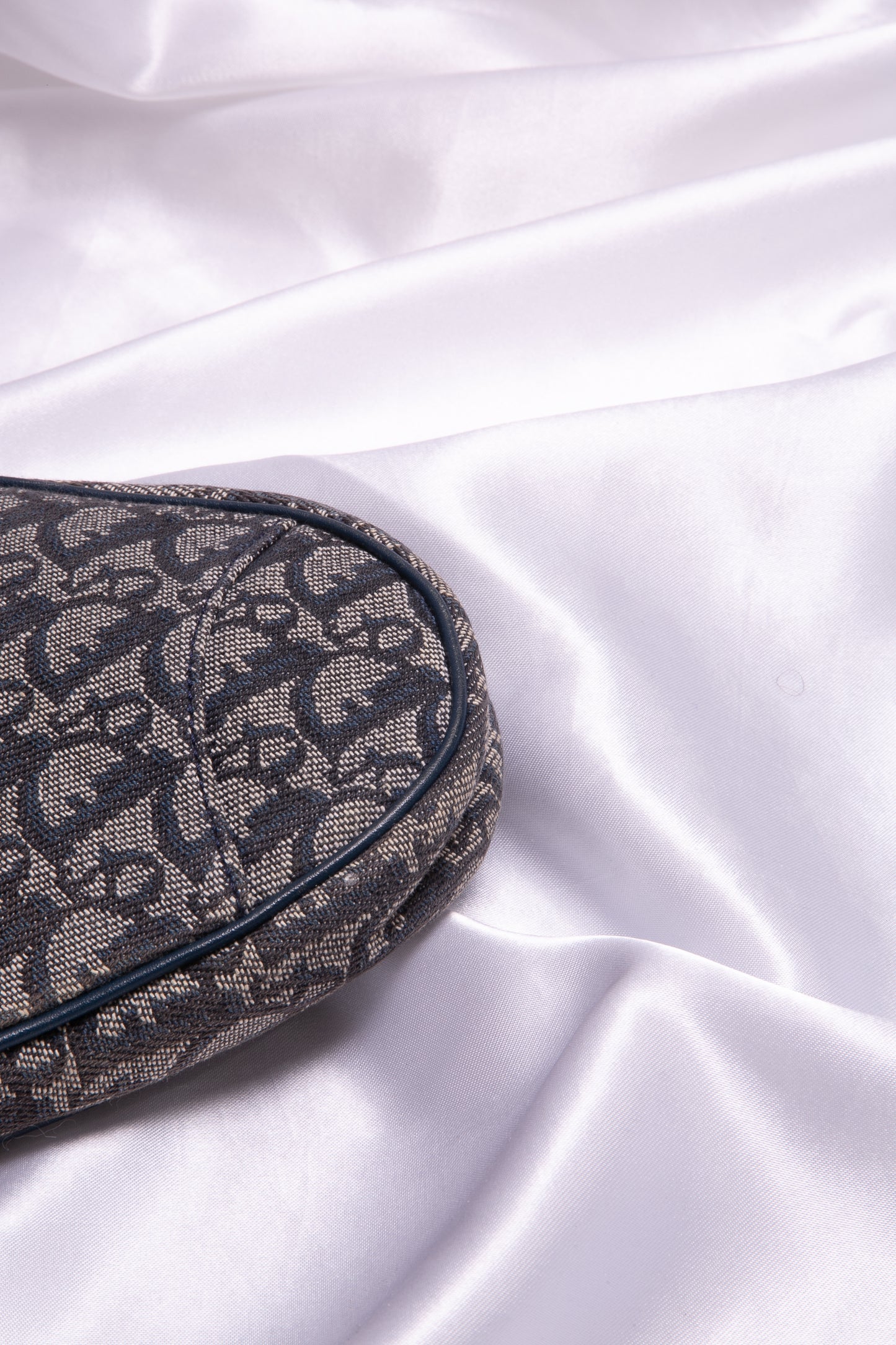 CHRISTIAN DIOR Trotter Blue Saddle Pochette