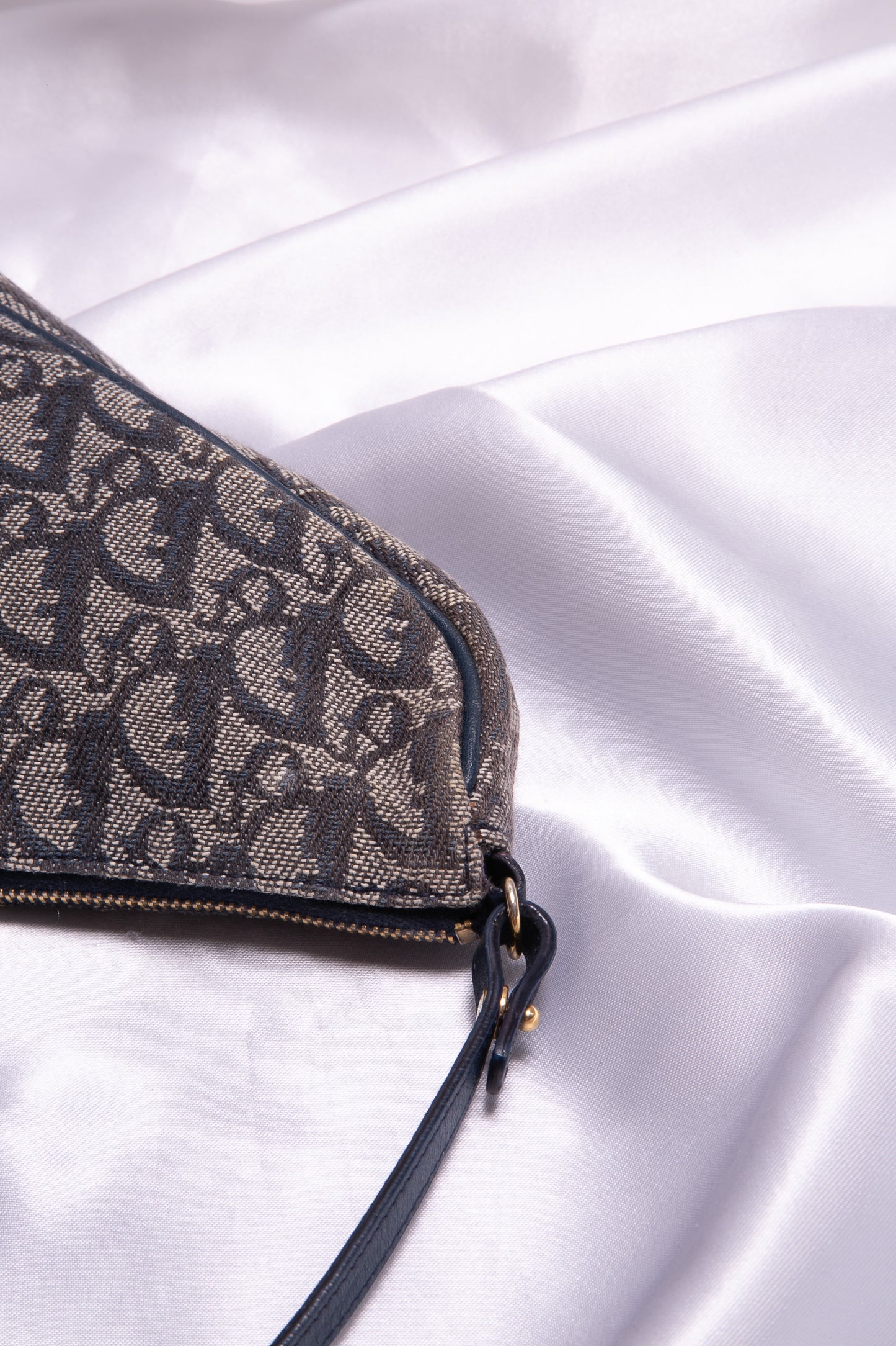 CHRISTIAN DIOR Trotter Blue Saddle Pochette