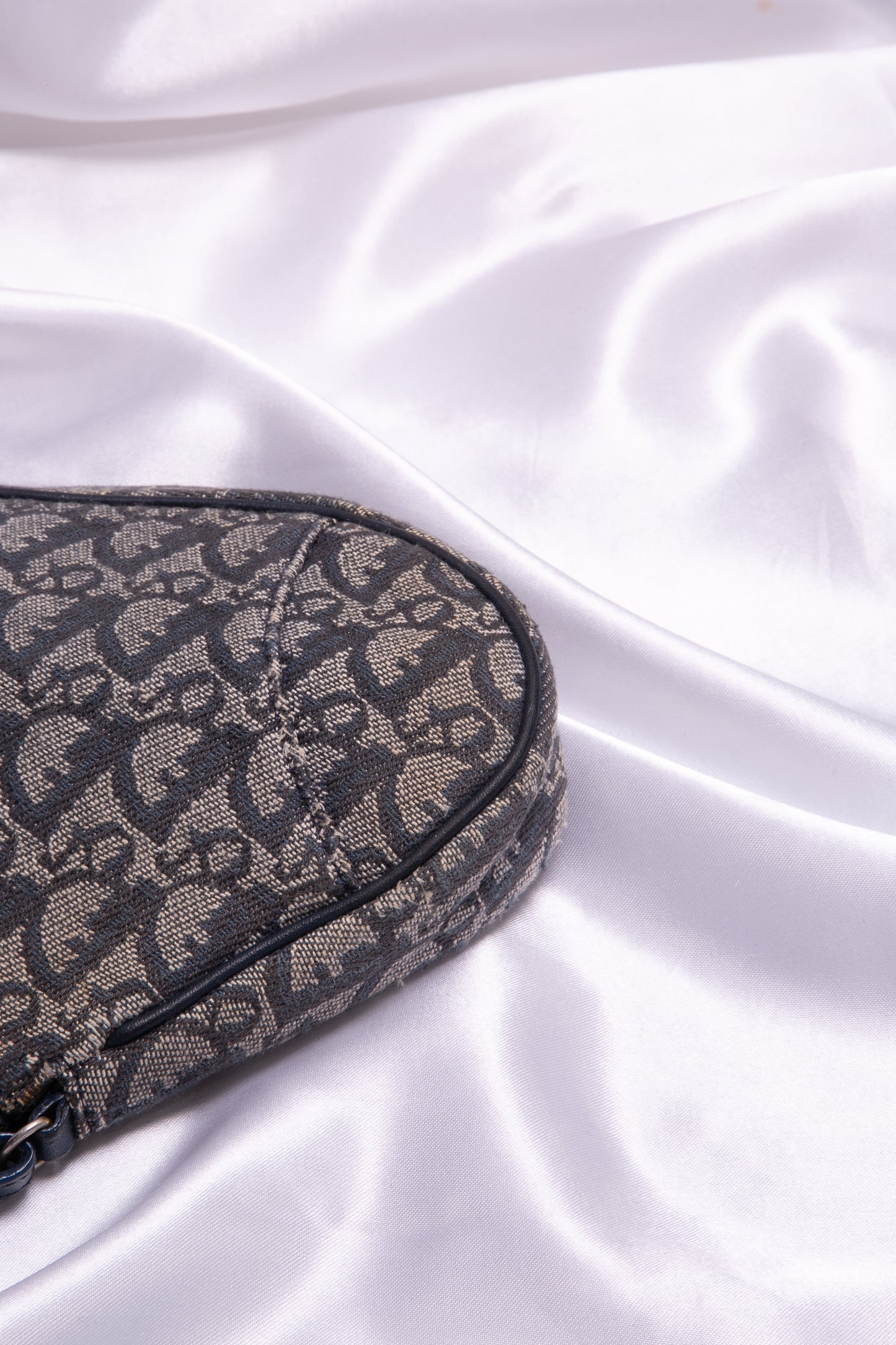CHRISTIAN DIOR Trotter Blue Saddle Pochette