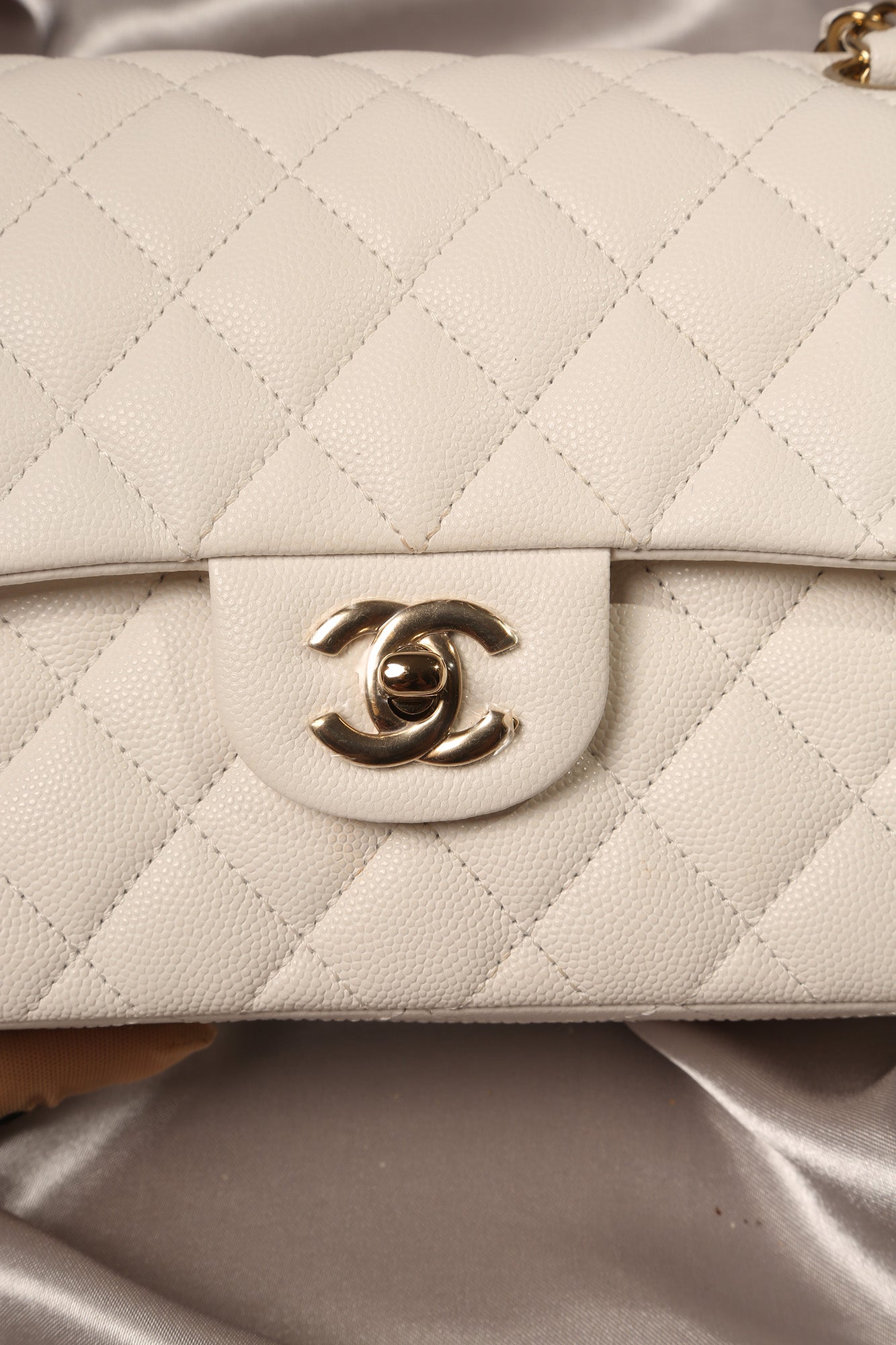 Rare CHANEL Classic Double Flap Caviar Bag Small