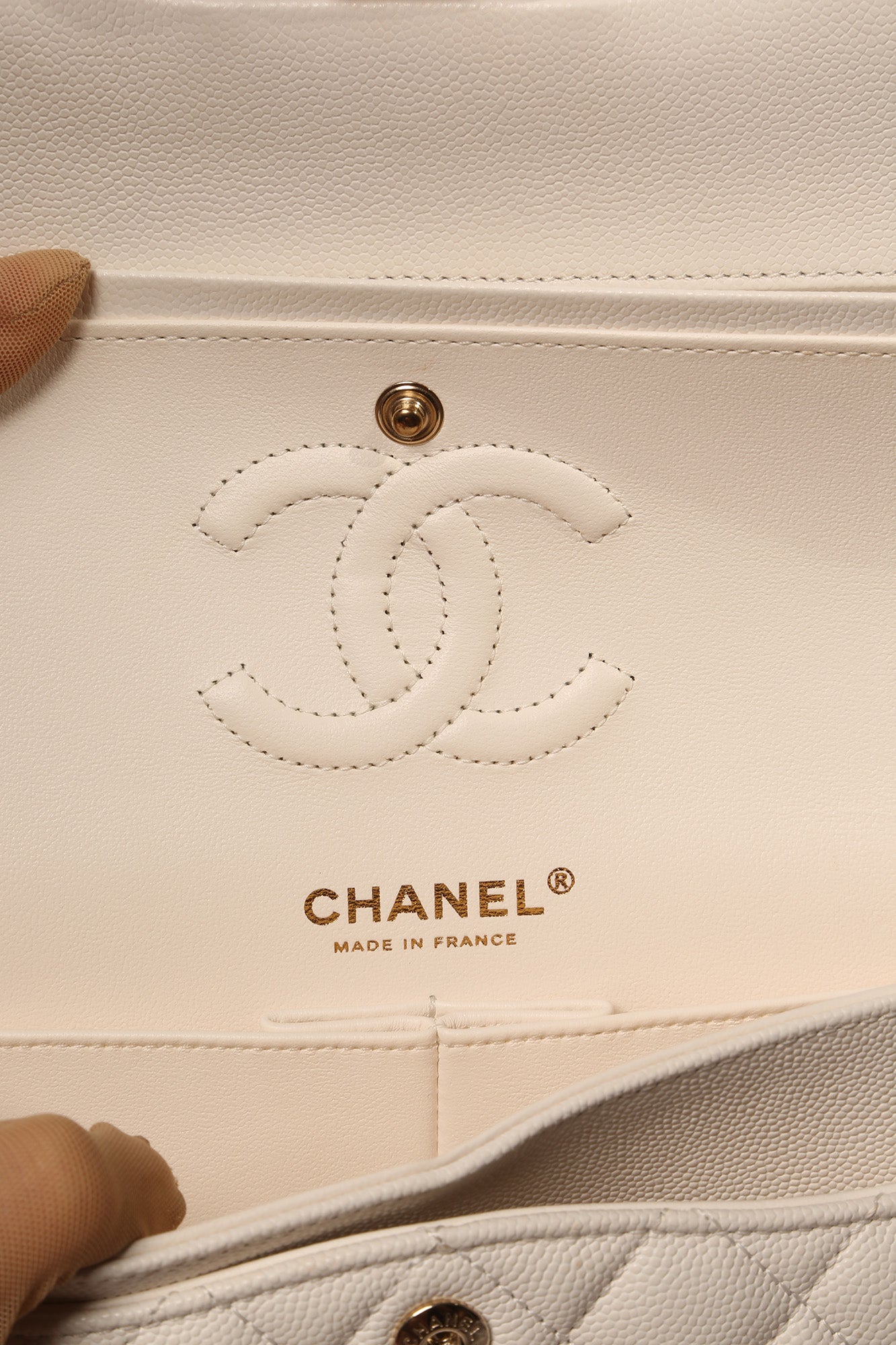 Rare CHANEL Classic Double Flap Caviar Bag Small