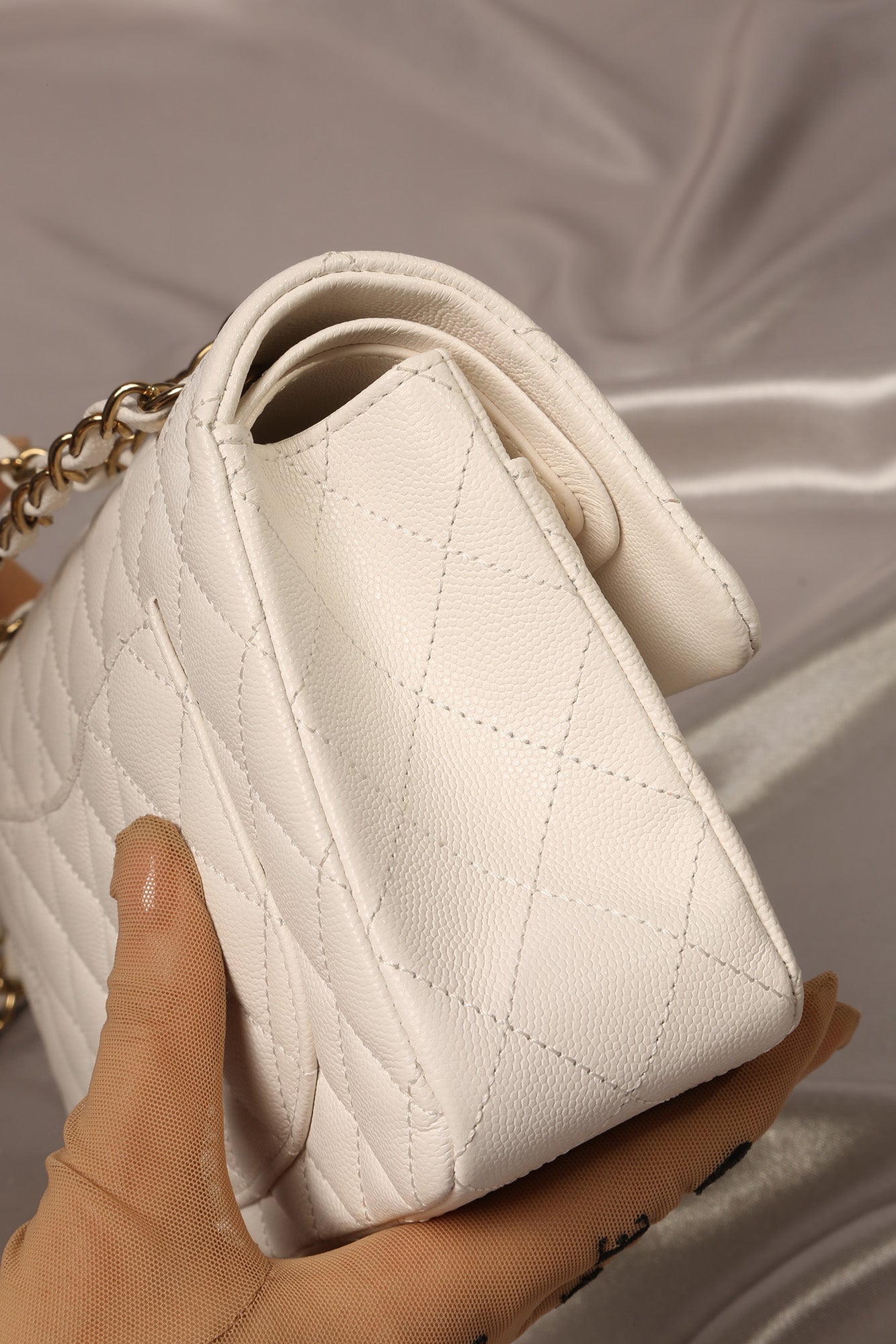 Rare CHANEL Classic Double Flap Caviar Bag Small