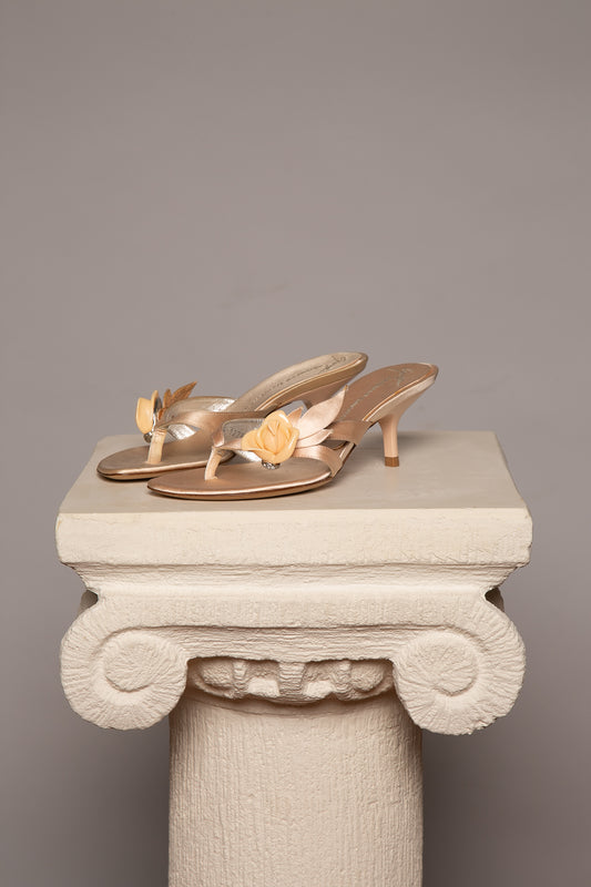 Extremely Rare Giuseppe Zanotti Pastel Pink Floral Sandal