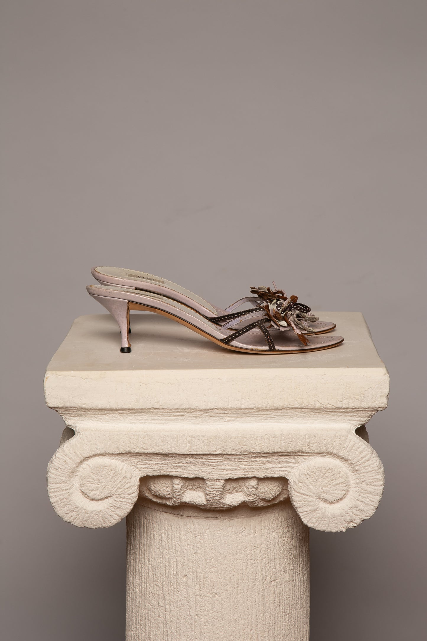 Prada Lilac Floral Sandals
