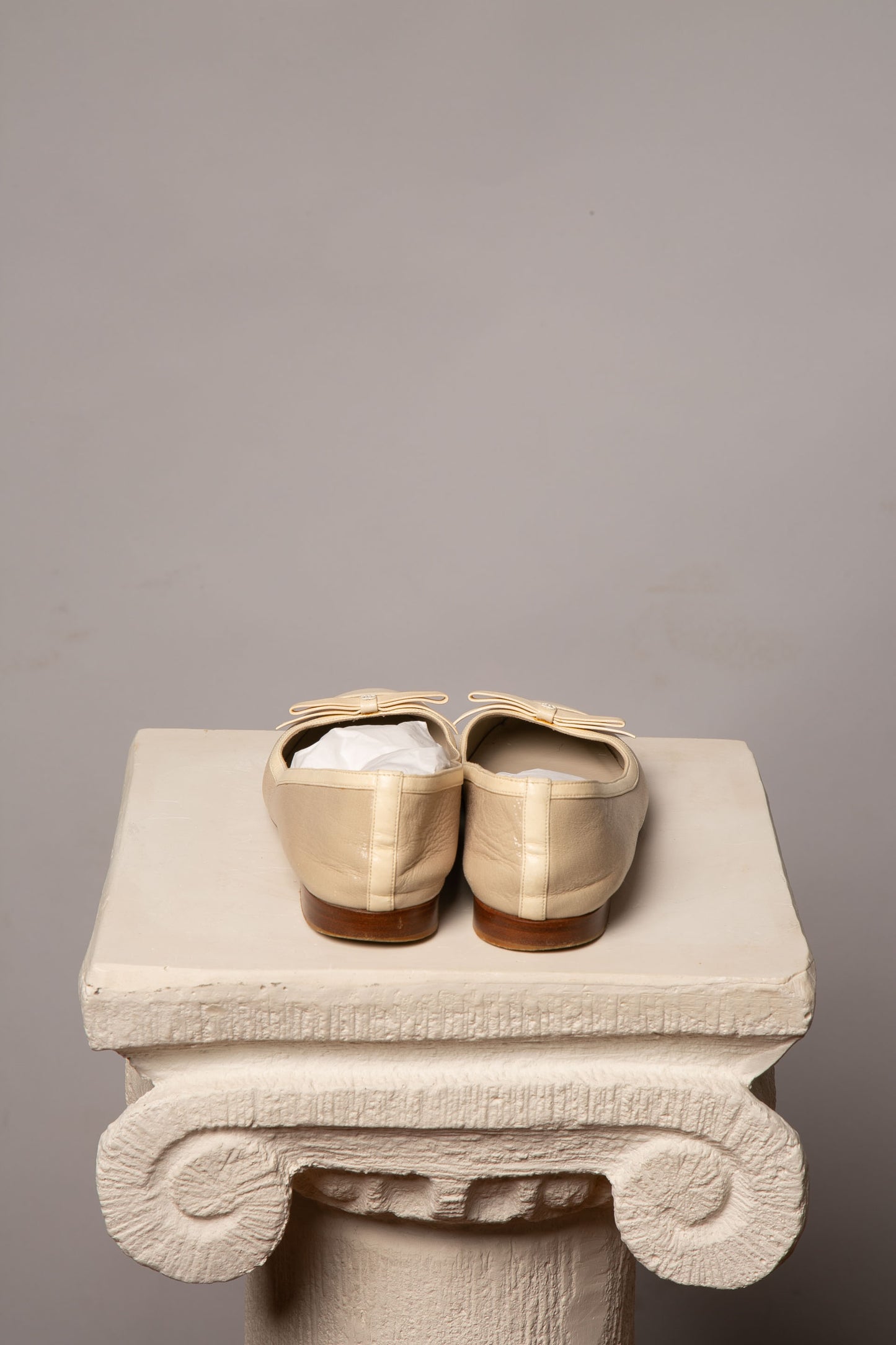 Extremely Rare CHANEL Beige Ballet Flats