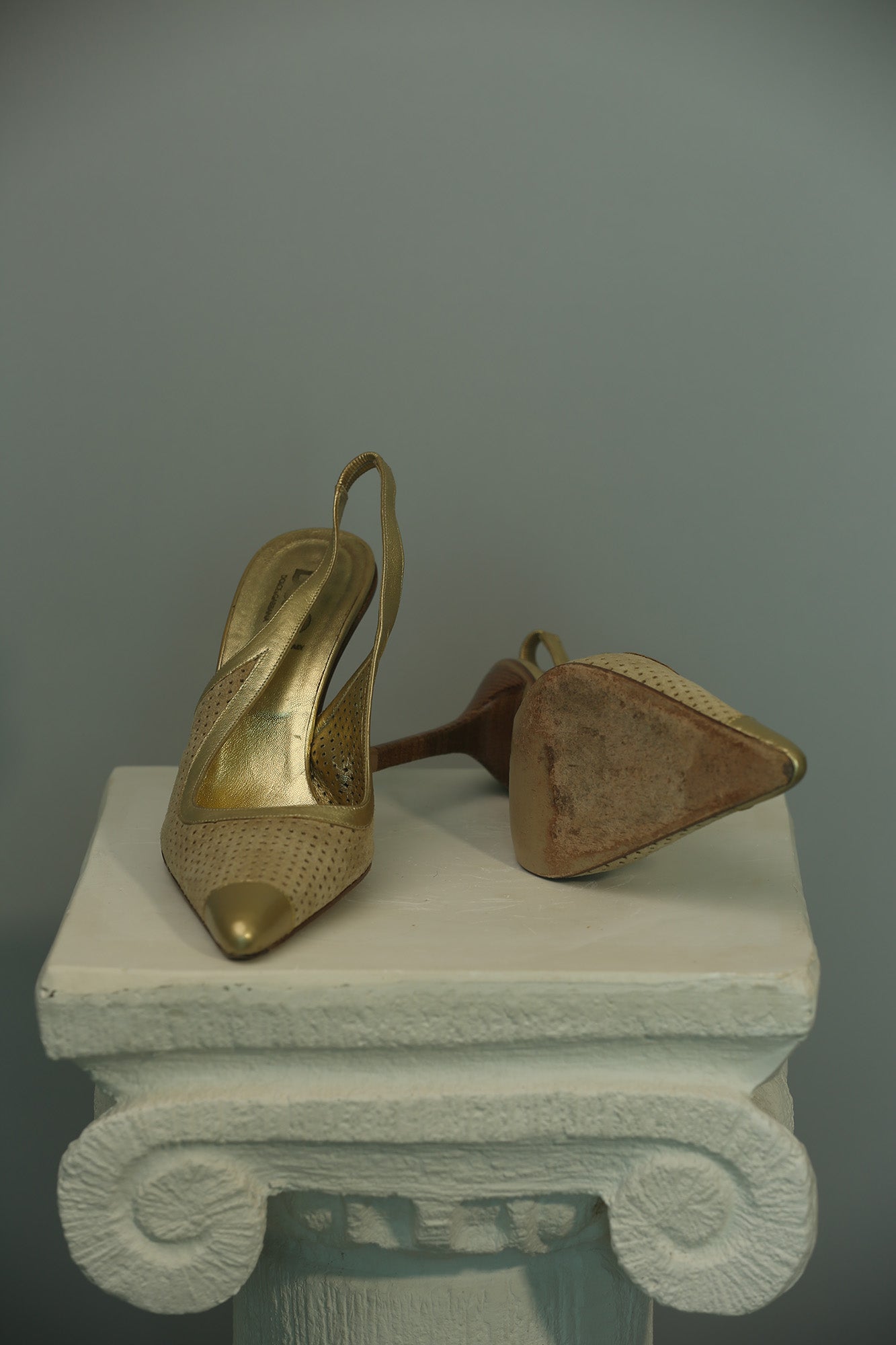 Gold D&G Slingback