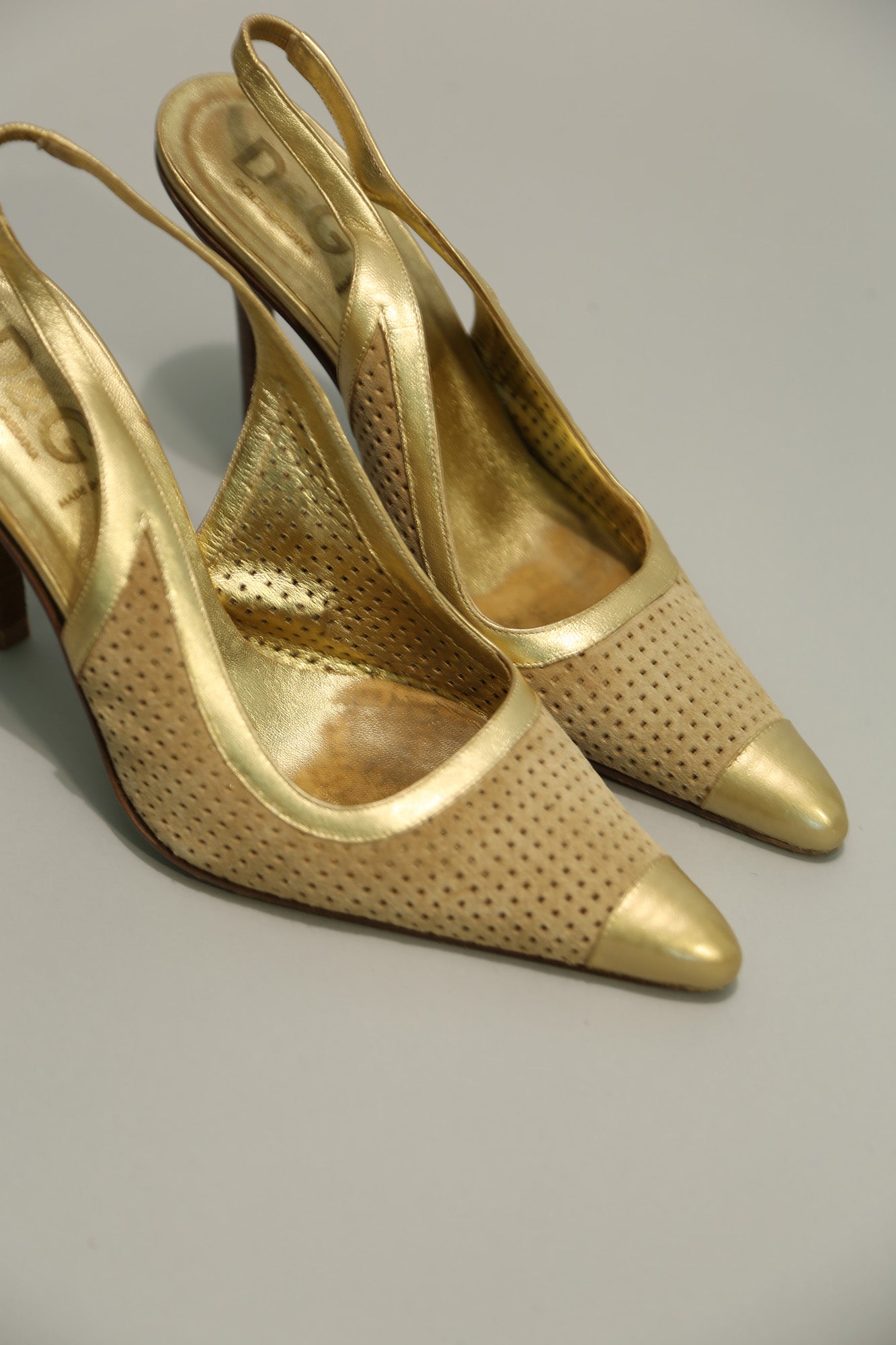 Gold D&G Slingback