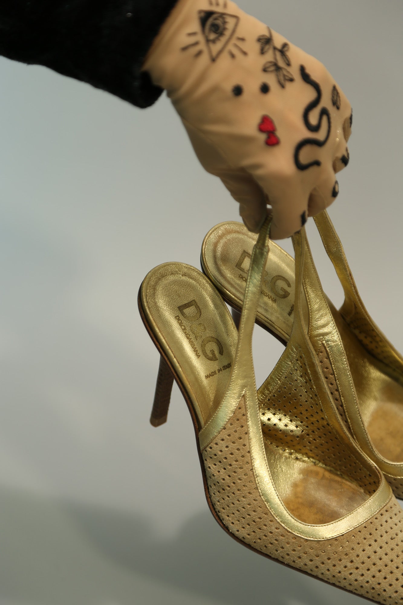 Gold D&G Slingback