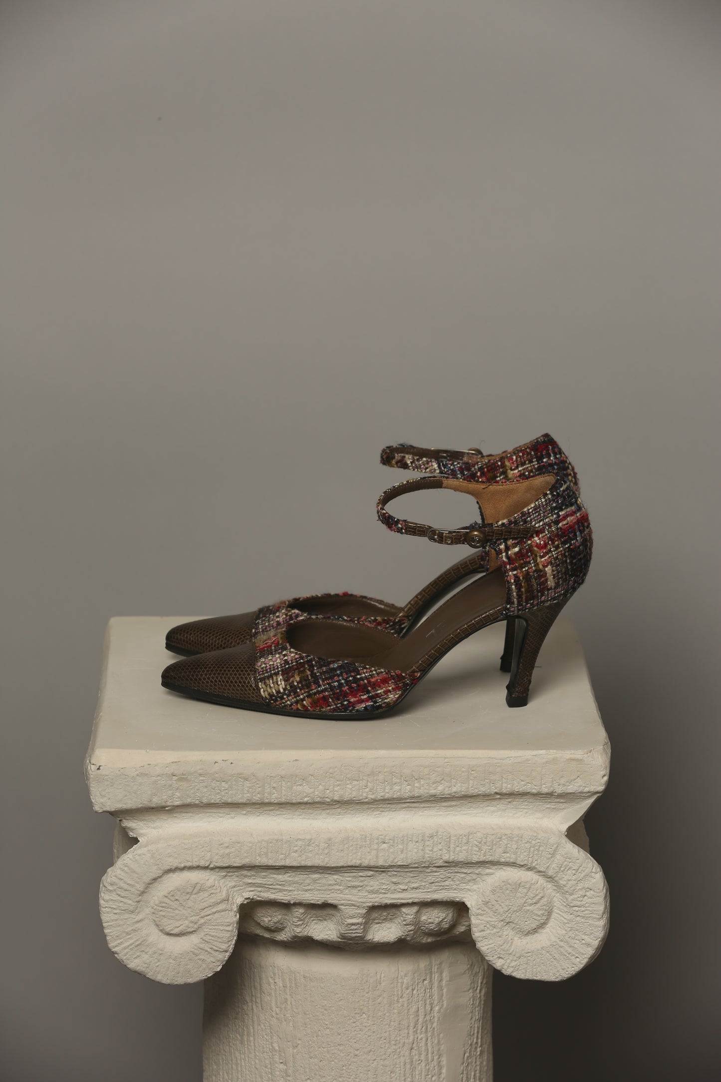 Extremely Rare CHANEL Tweed Heels