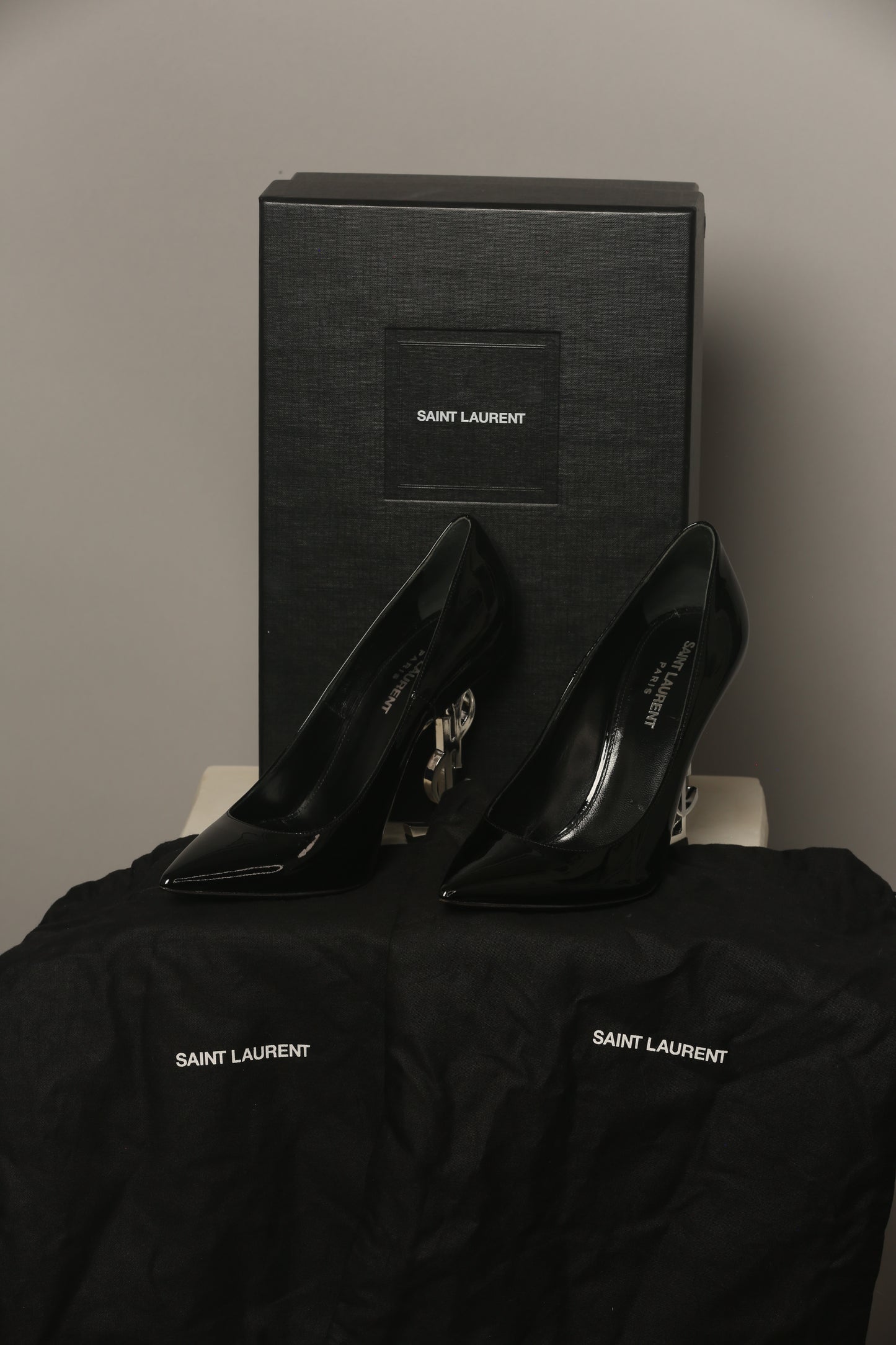 SAINT LAURENT Opyum patent leather pumps