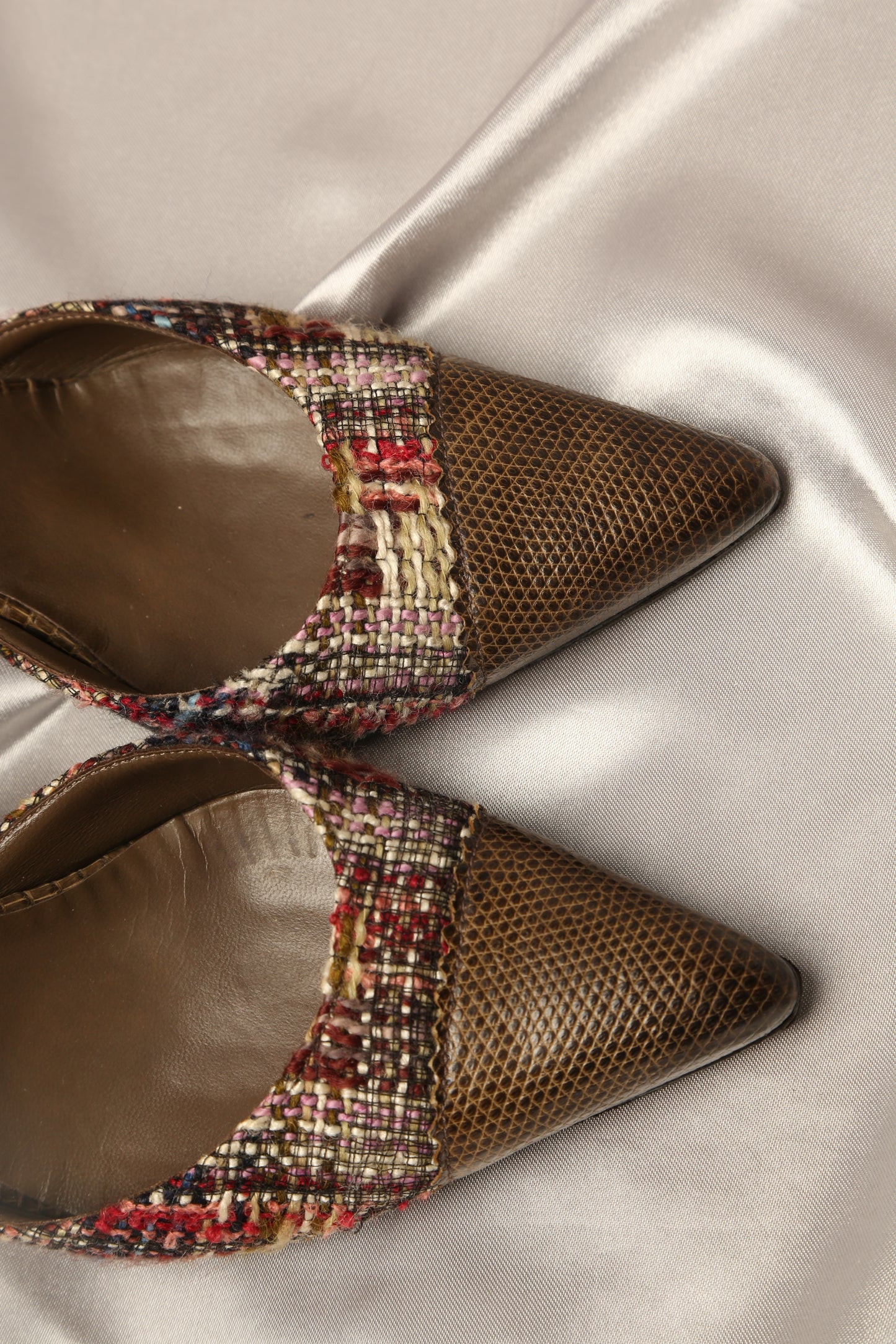 Extremely Rare CHANEL Tweed Heels
