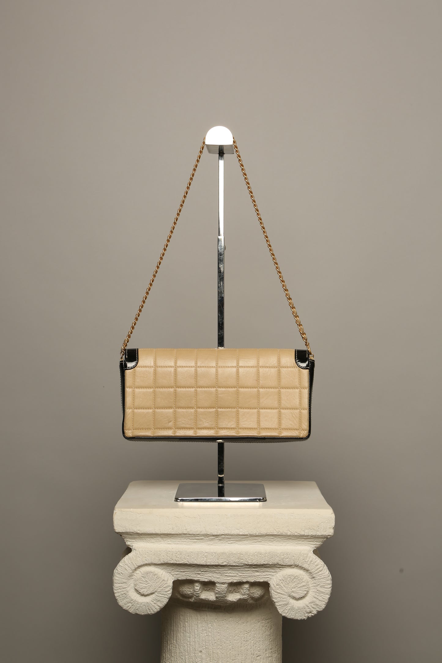 Chanel East West Chocolate Bar Flap Bag
