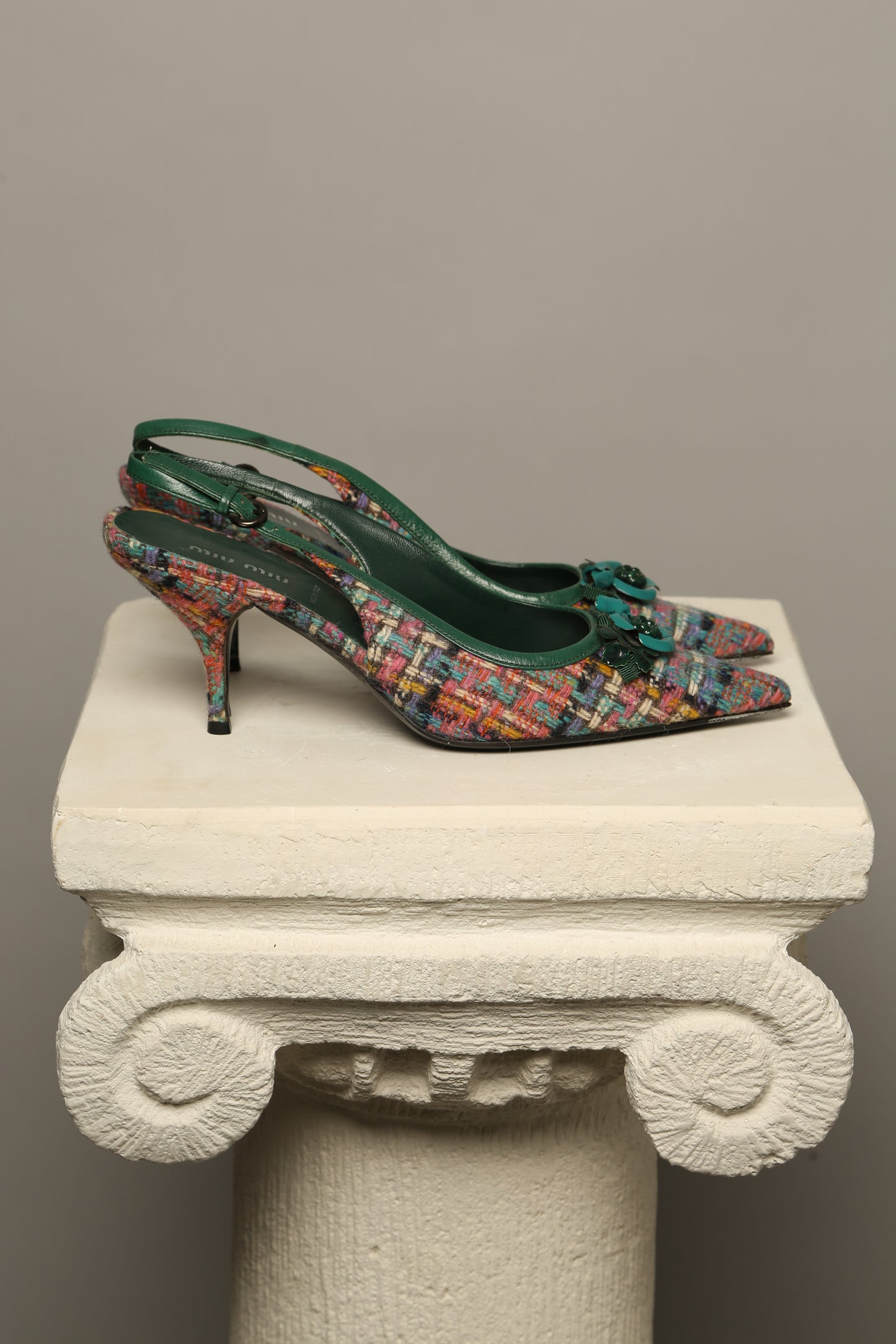 MIU MIU Multicolor Slingbacks