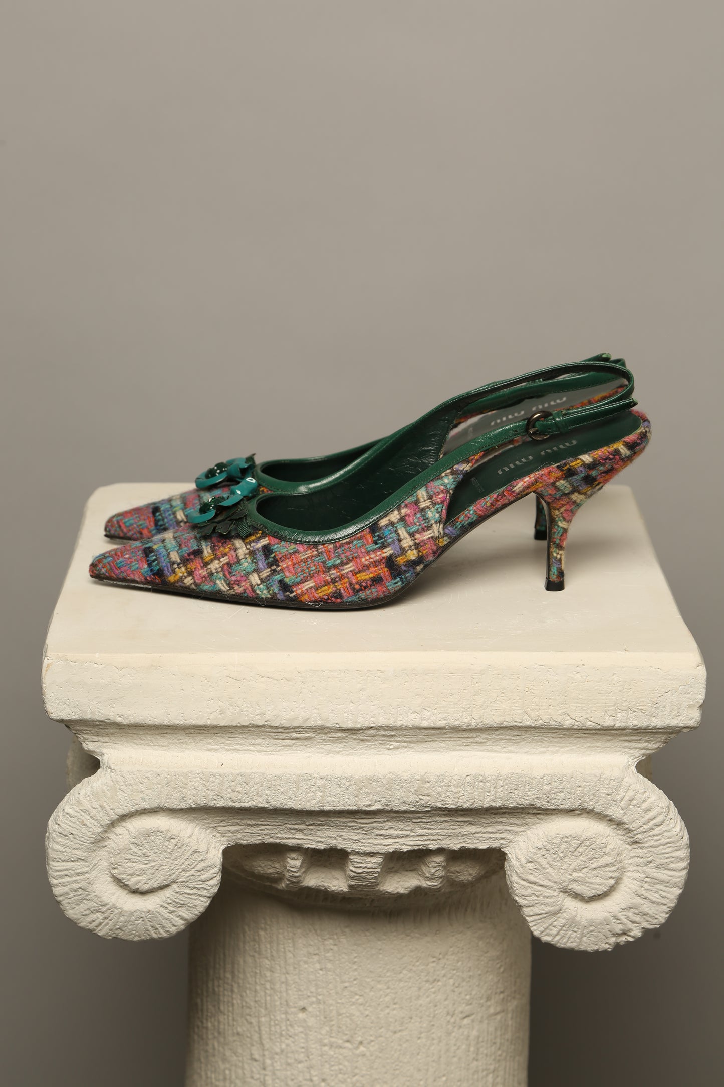 MIU MIU Multicolor Slingbacks