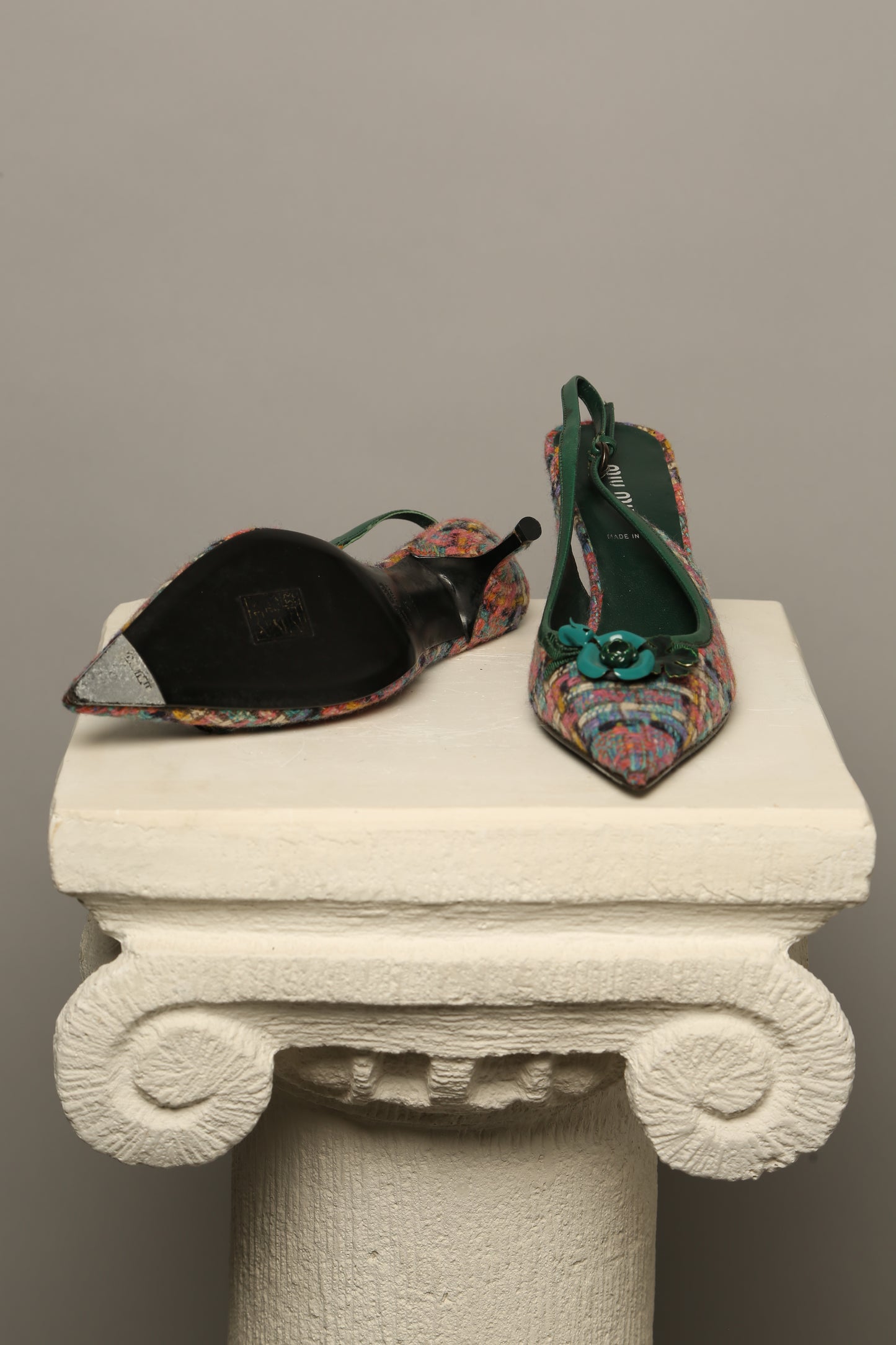 MIU MIU Multicolor Slingbacks