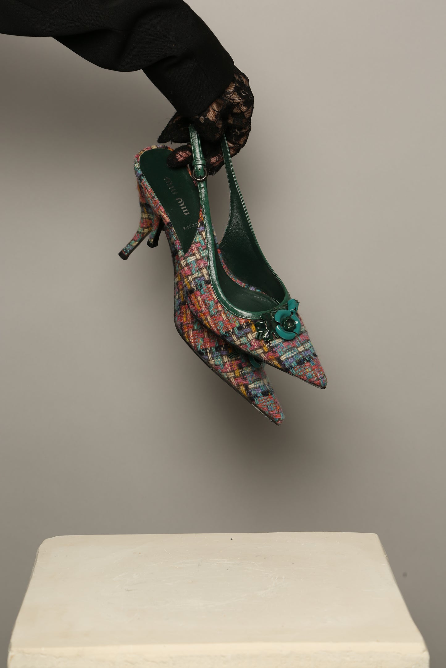 MIU MIU Multicolor Slingbacks