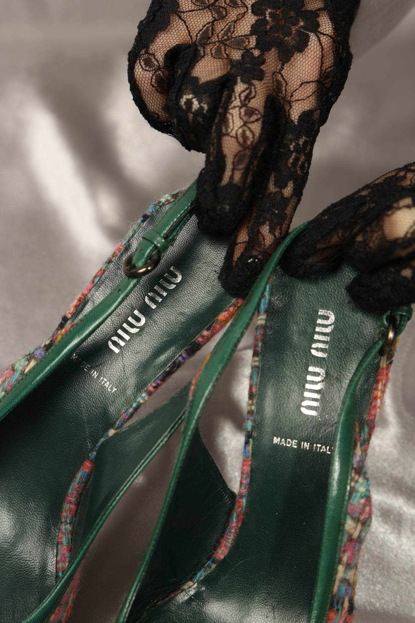 MIU MIU Multicolor Slingbacks