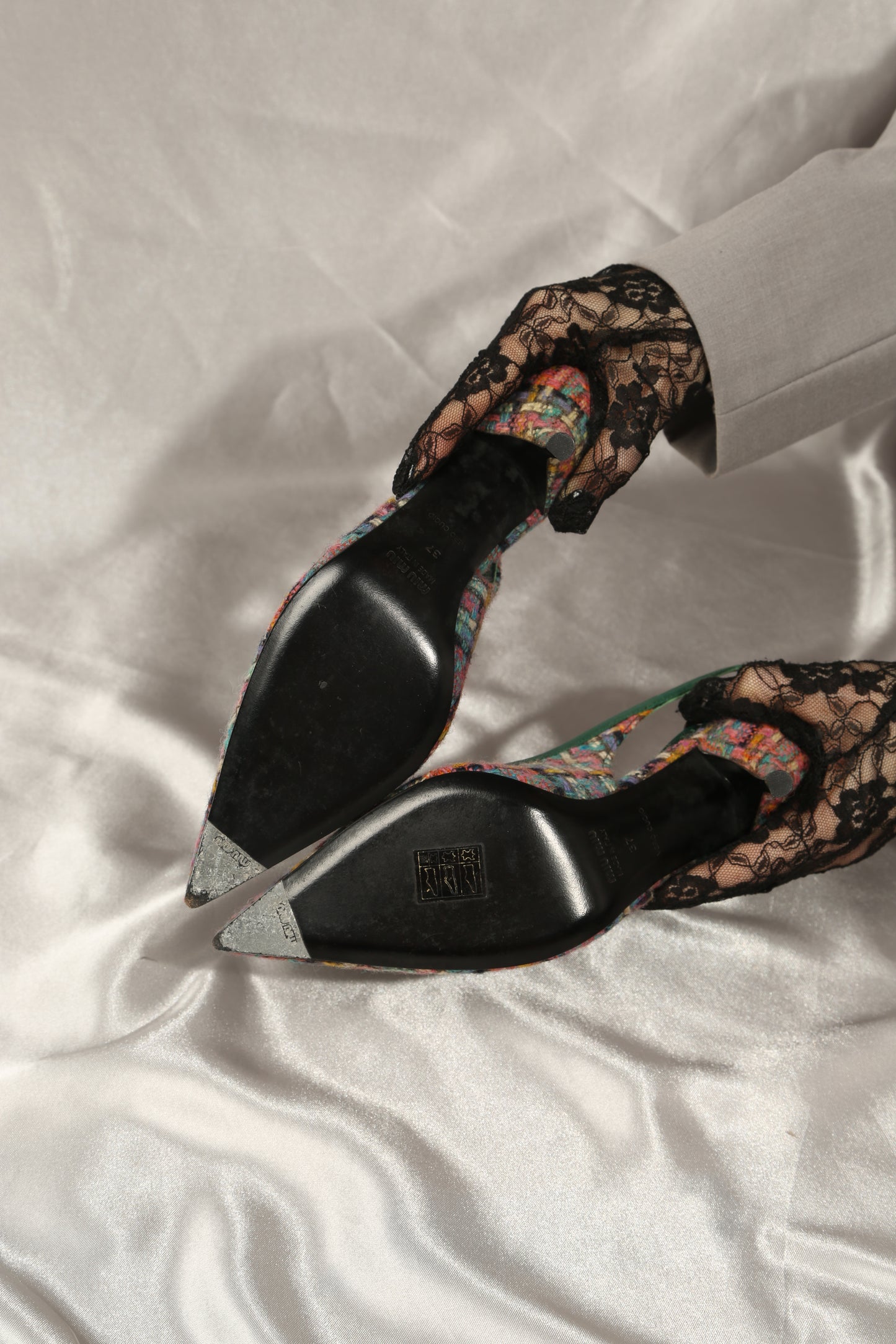 MIU MIU Multicolor Slingbacks