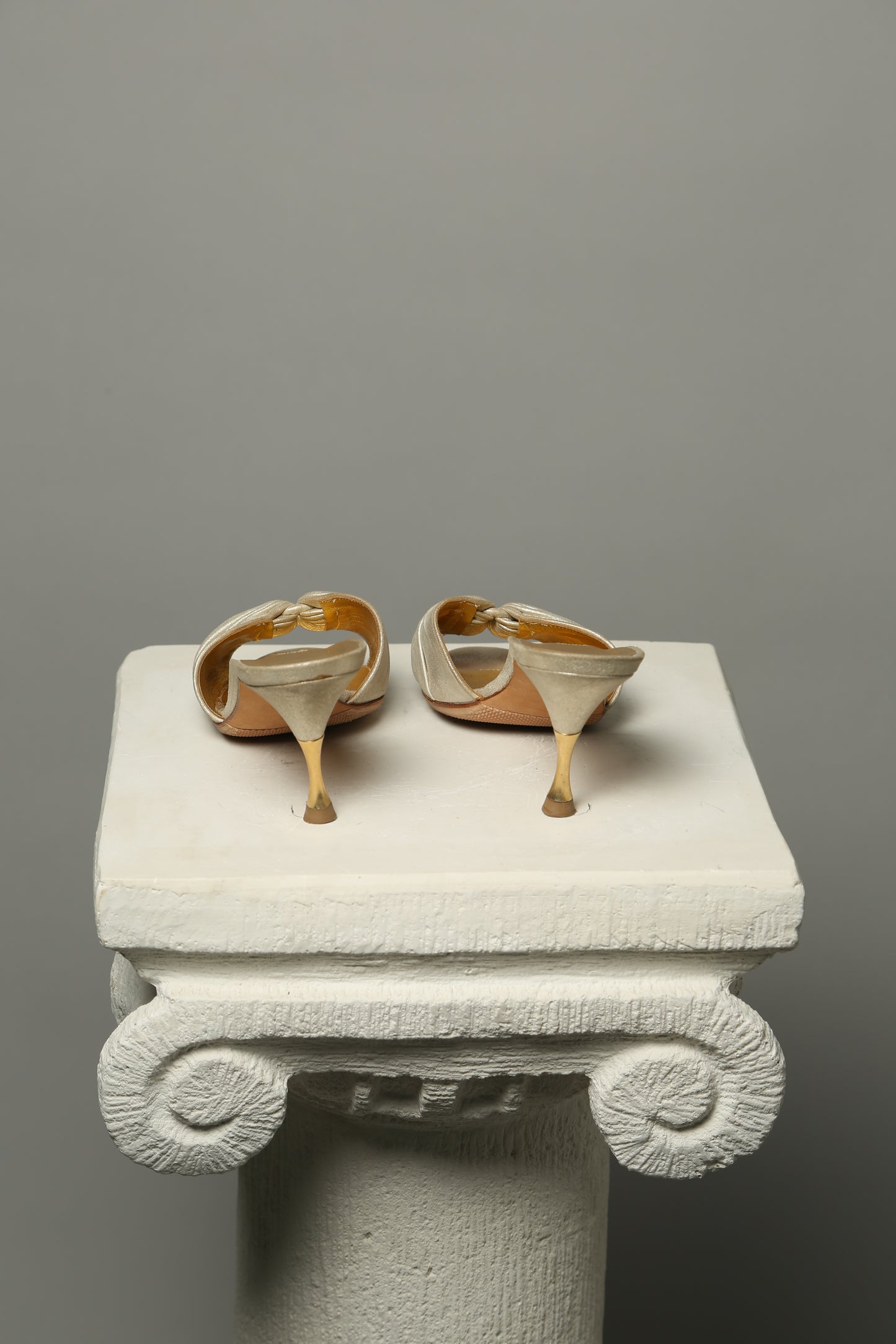 Manolo Blahnik Metallic Sandals