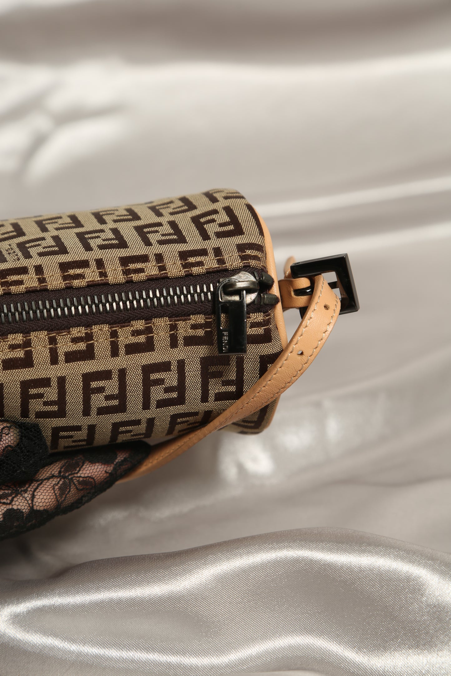 Rare FENDI Zucchino Barrel Pochette