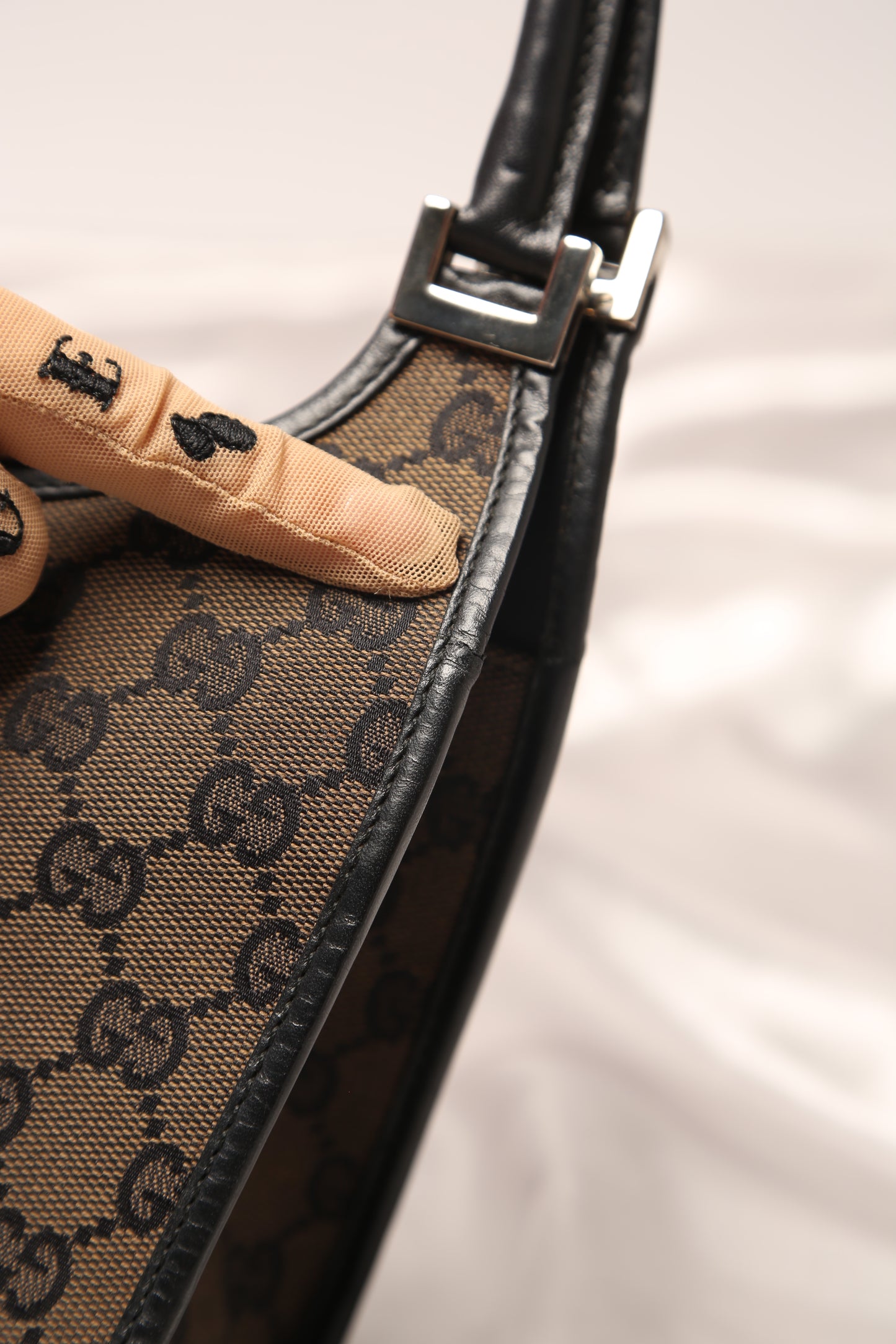 Rare GUCCI GG Bardot Canvas Bag