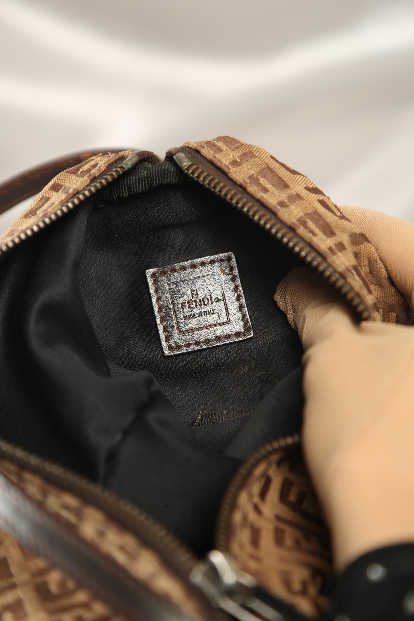 Rare FENDI Zucchino Barrel Pochette