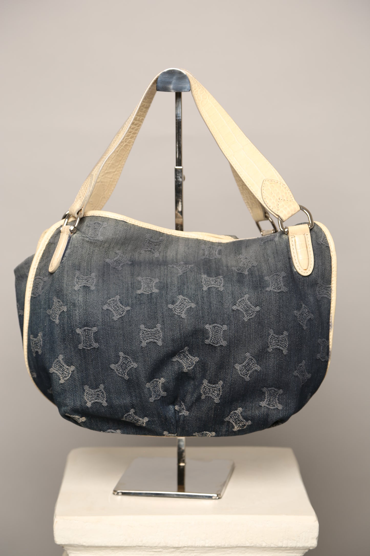 Rare CELINE Denim Celine Hobo Bag