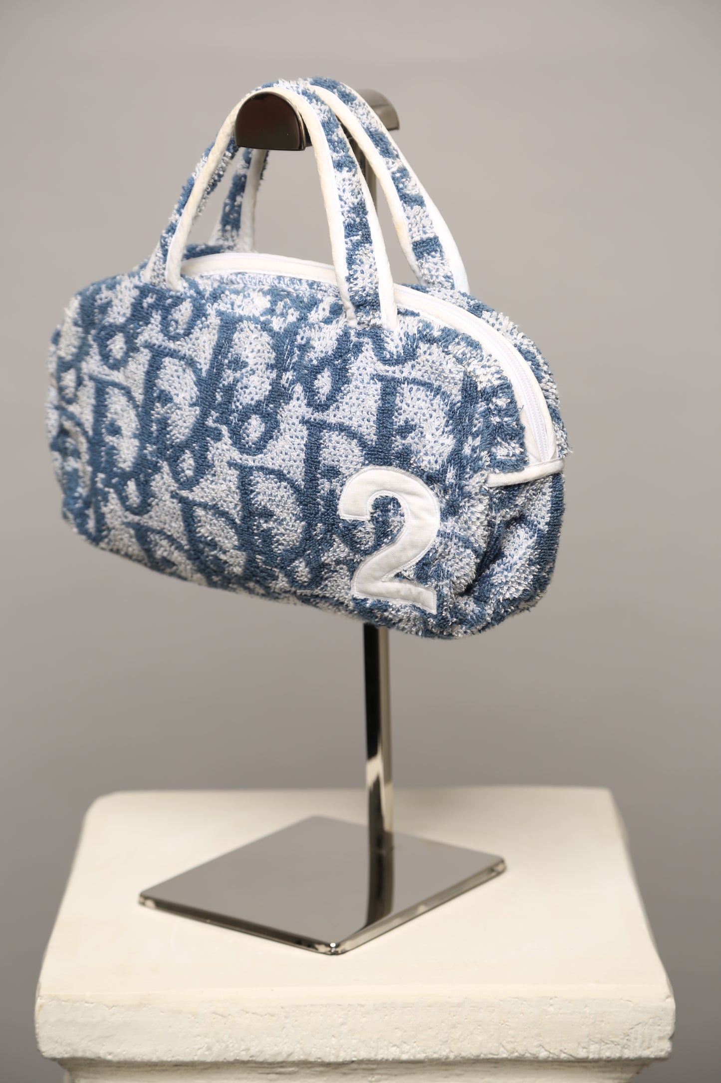 Y2K CHRISTIAN DIOR Terry Cloth Trotter Boston Bag
