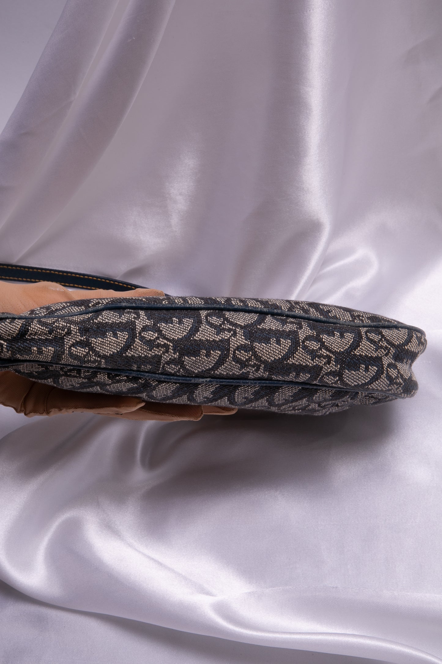CHRISTIAN DIOR Trotter Blue Saddle Pochette