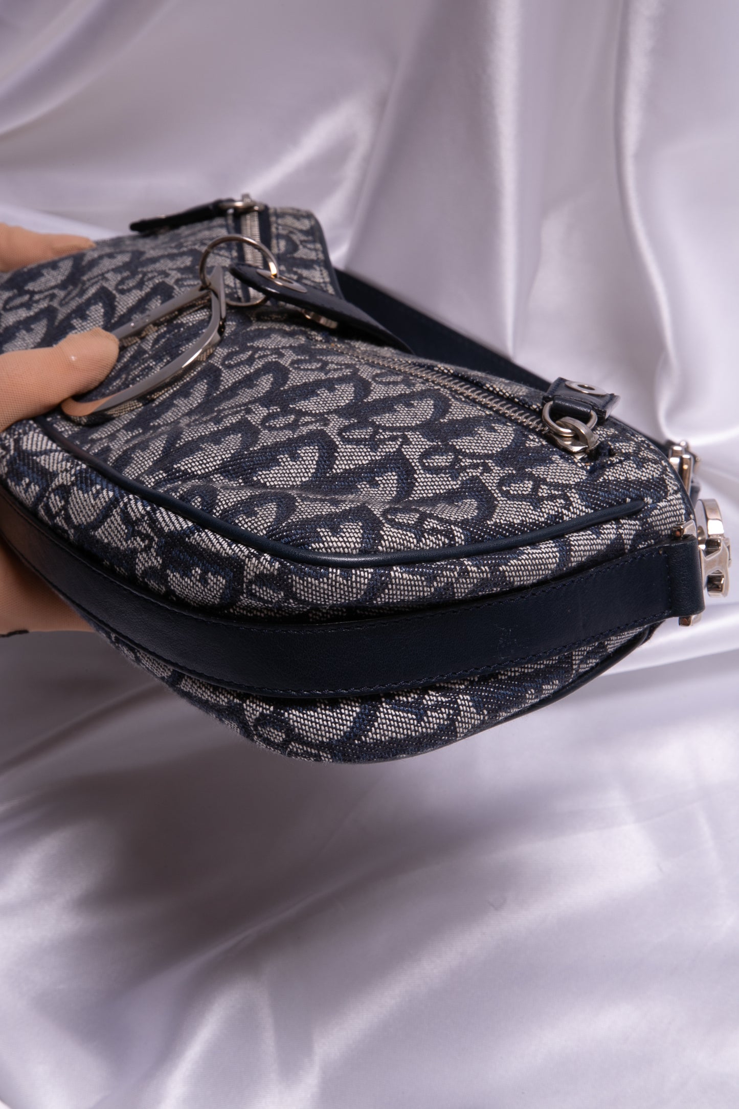 Extremely Rare CHRISTIAN DIOR Blue Trotter Shoulder Bag