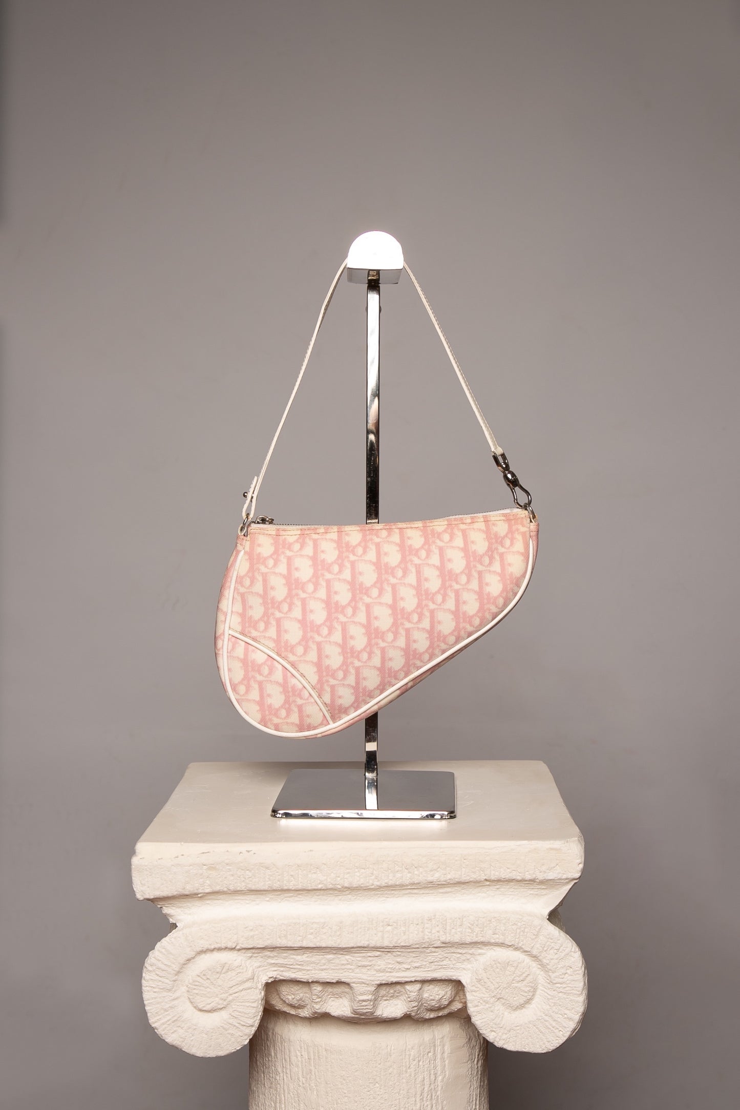 CHRISTIAN DIOR Pink Trotter Saddle Pochette