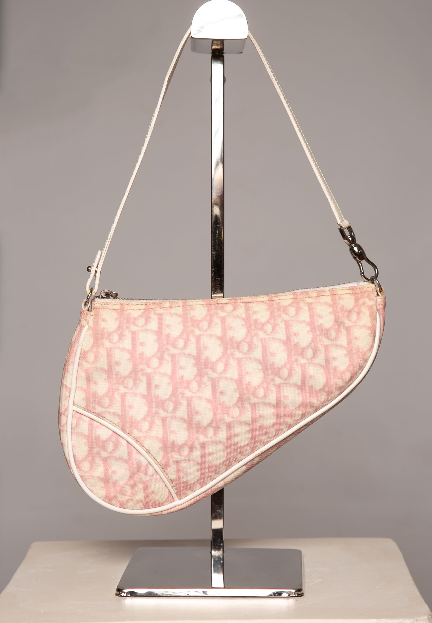 CHRISTIAN DIOR Pink Trotter Saddle Pochette