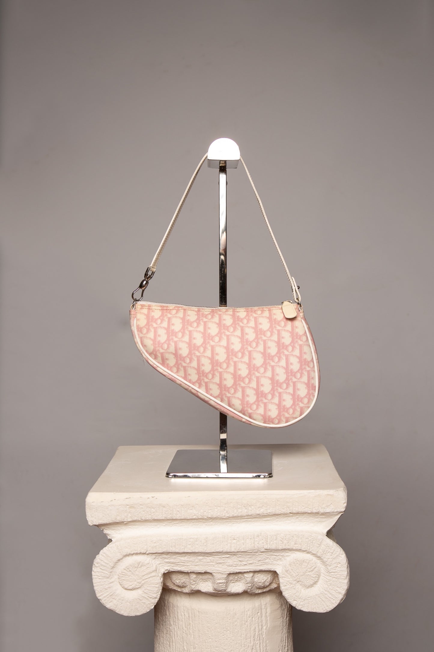 CHRISTIAN DIOR Pink Trotter Saddle Pochette