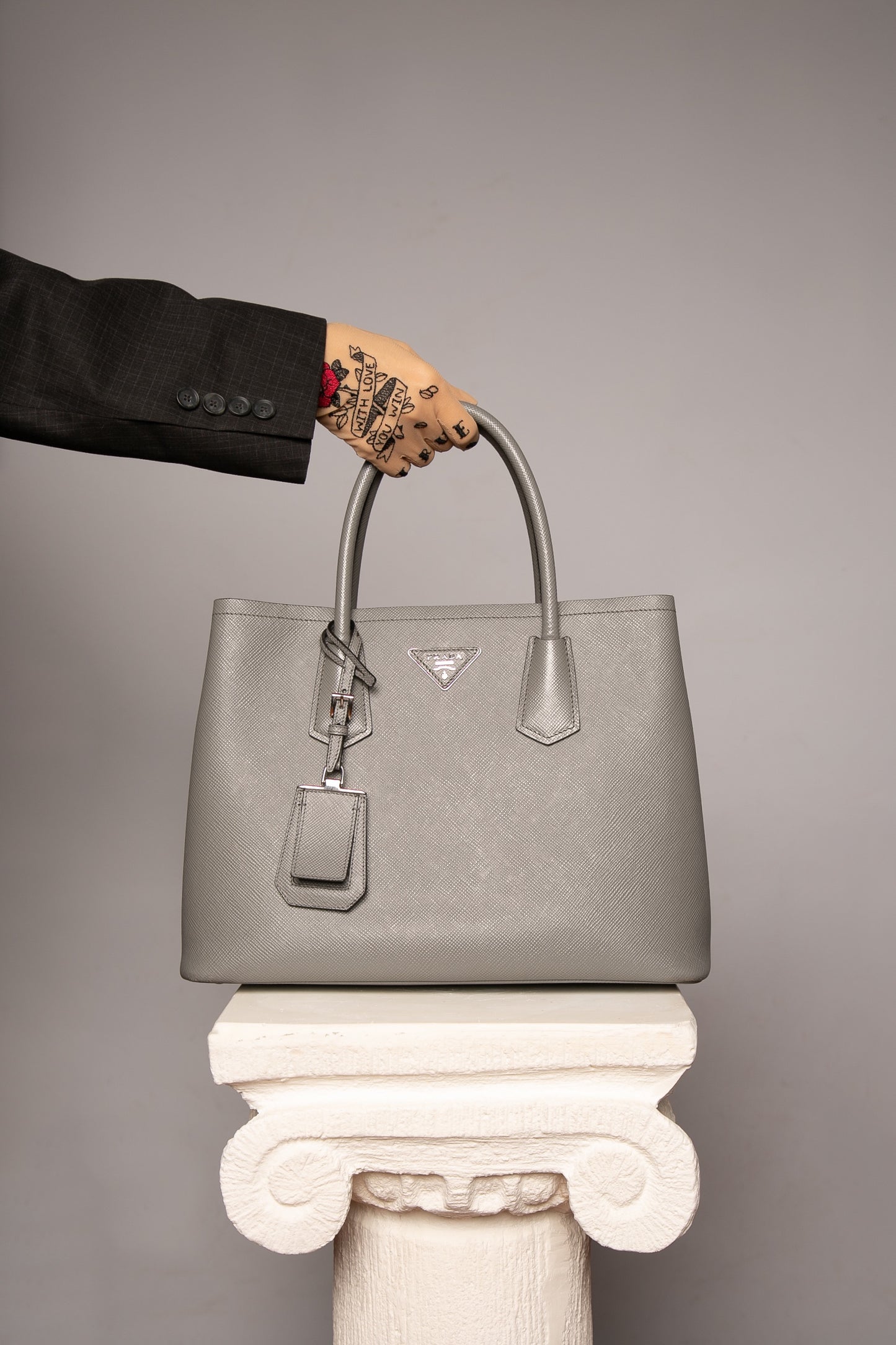 PRADA Saffiano Cuir Medium Double Bag