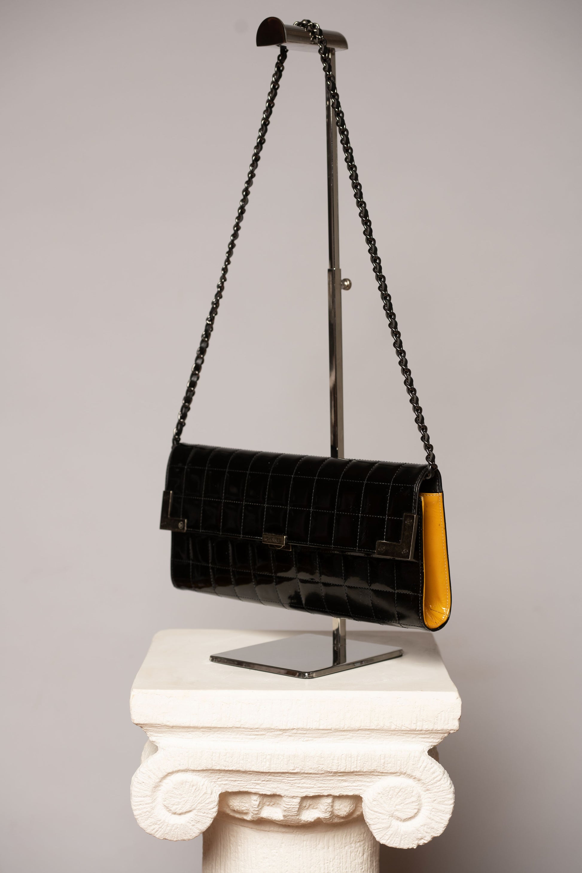 Another Y&S Original Black Crocodile Pattern Patent Leather Clutch Bag  Shoulder