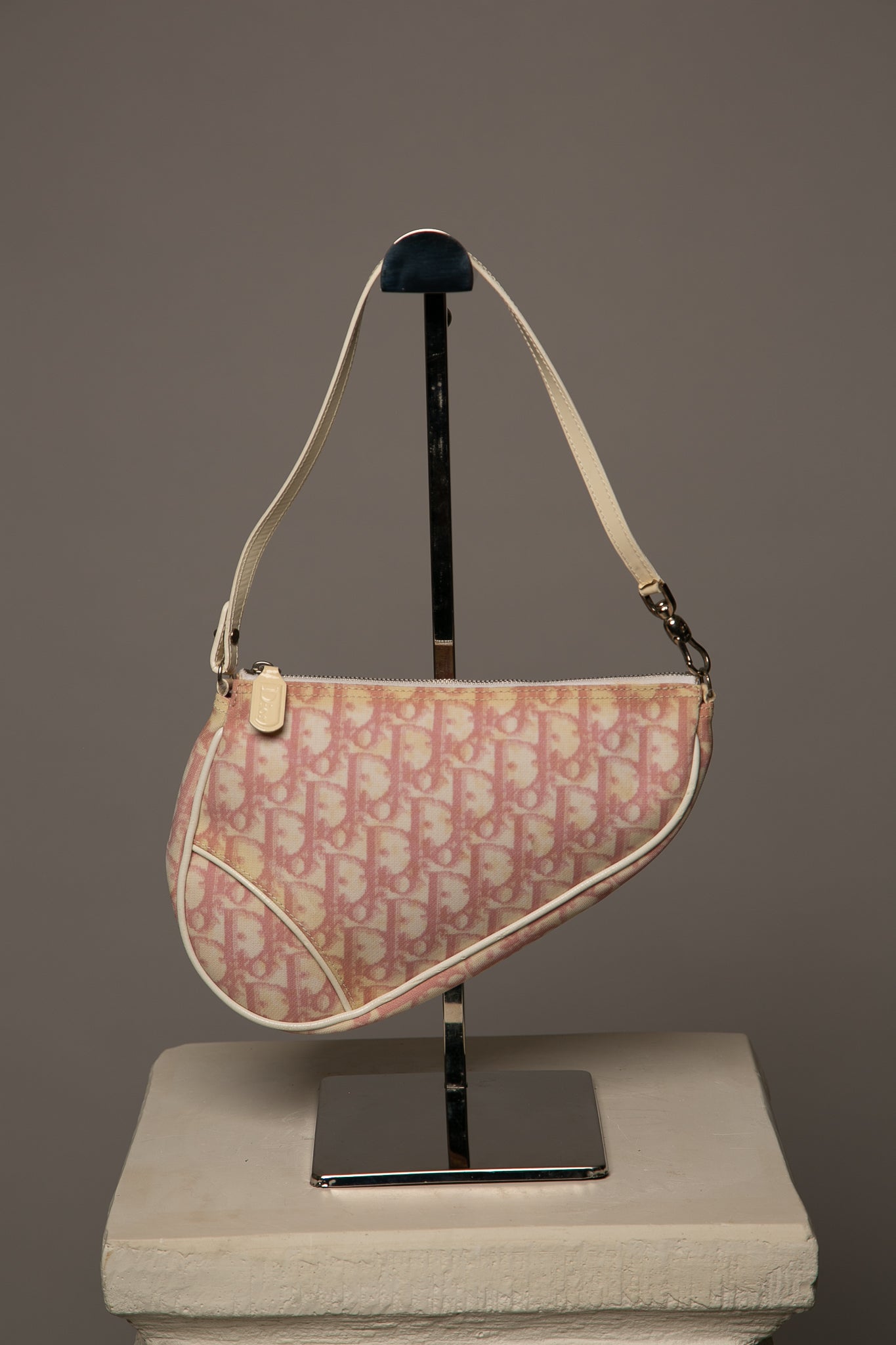 CHRISTIAN DIOR Pink Trotter Saddle Pochette