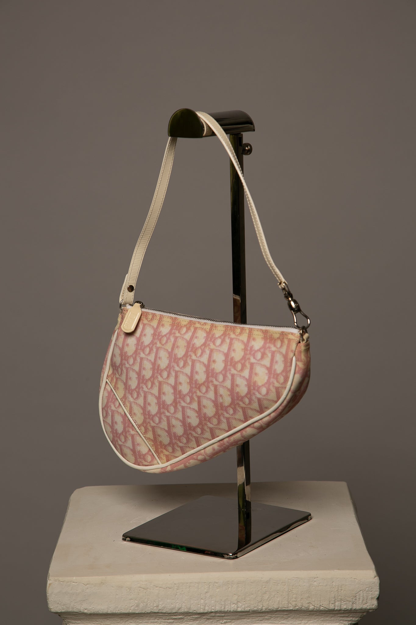 CHRISTIAN DIOR Pink Trotter Saddle Pochette