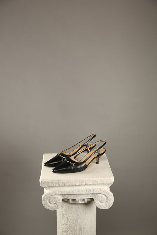 GUCCI Black Slingbacks