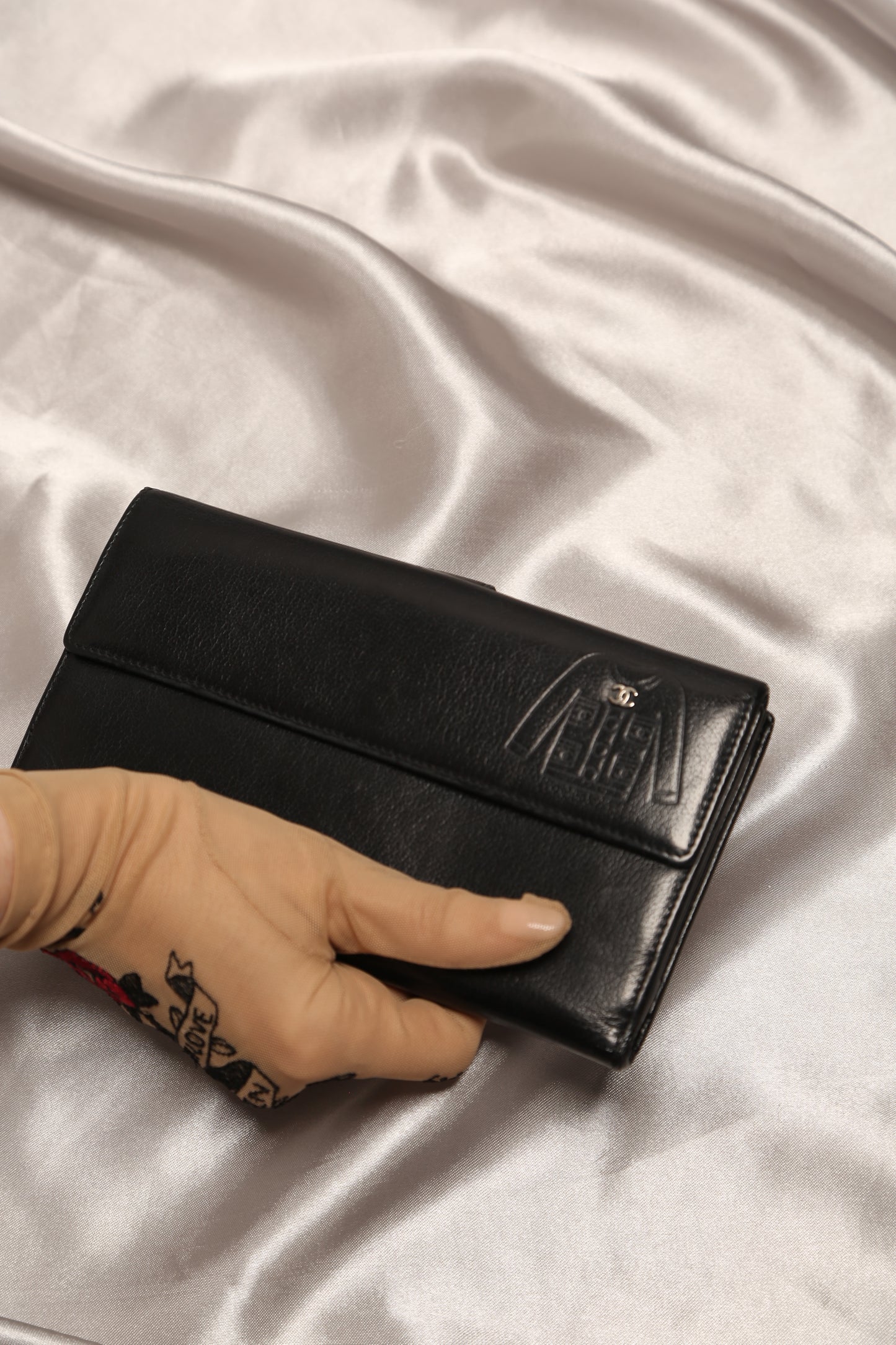 Rare CHANEL Black Long Wallet