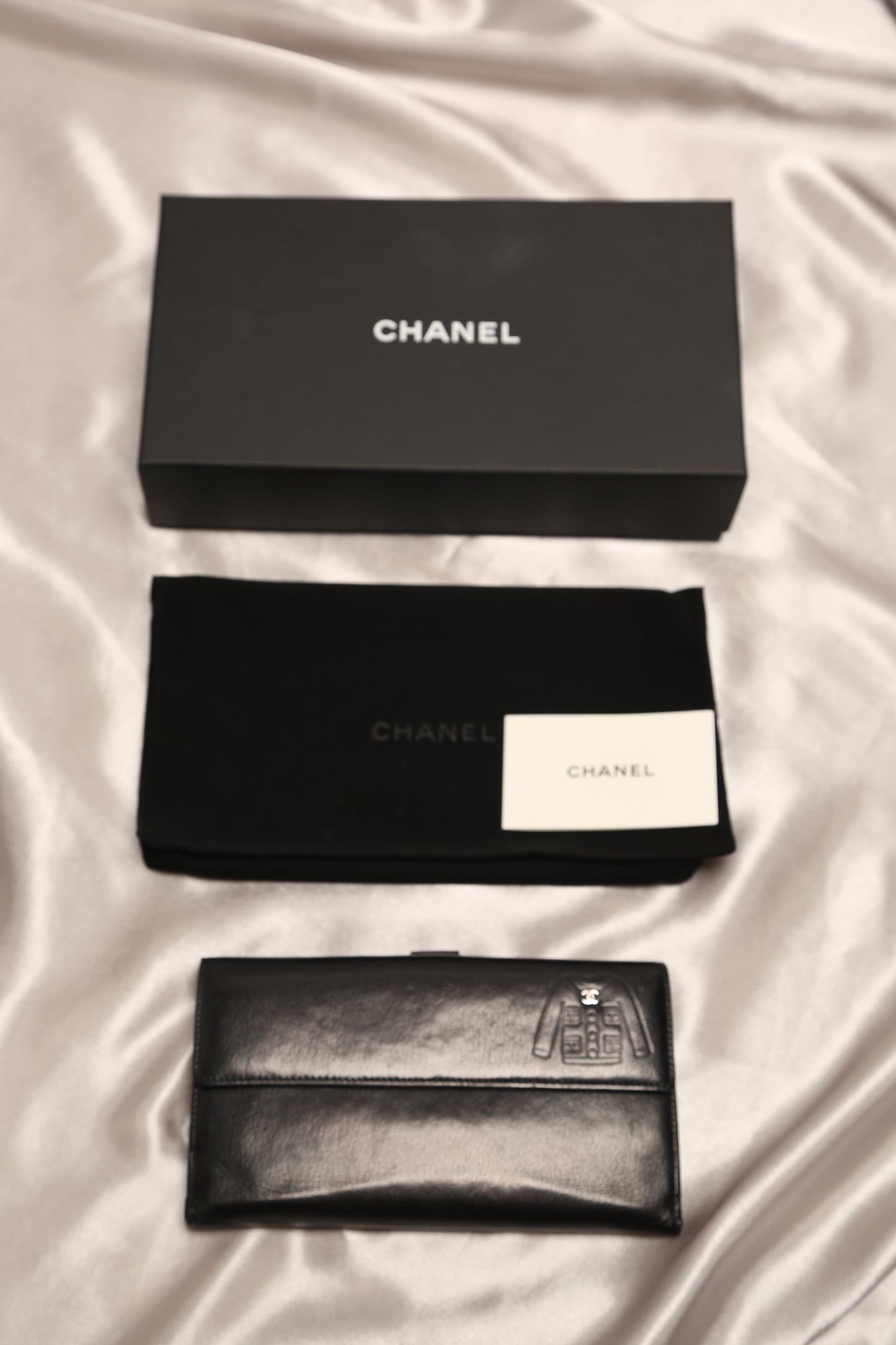 Rare CHANEL Black Long Wallet