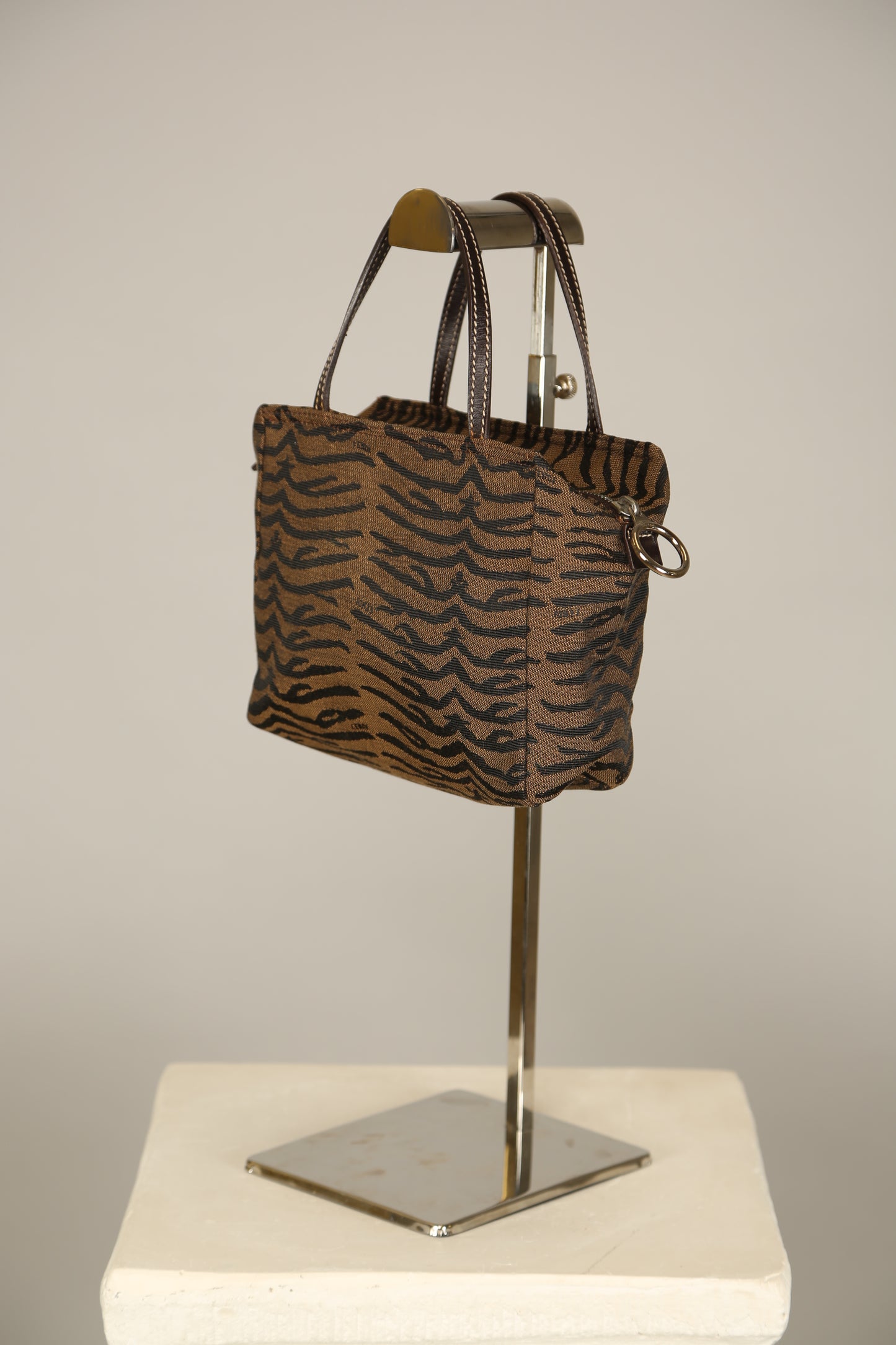 Extremely Rare FENDI Animal Print Top Handle Bag