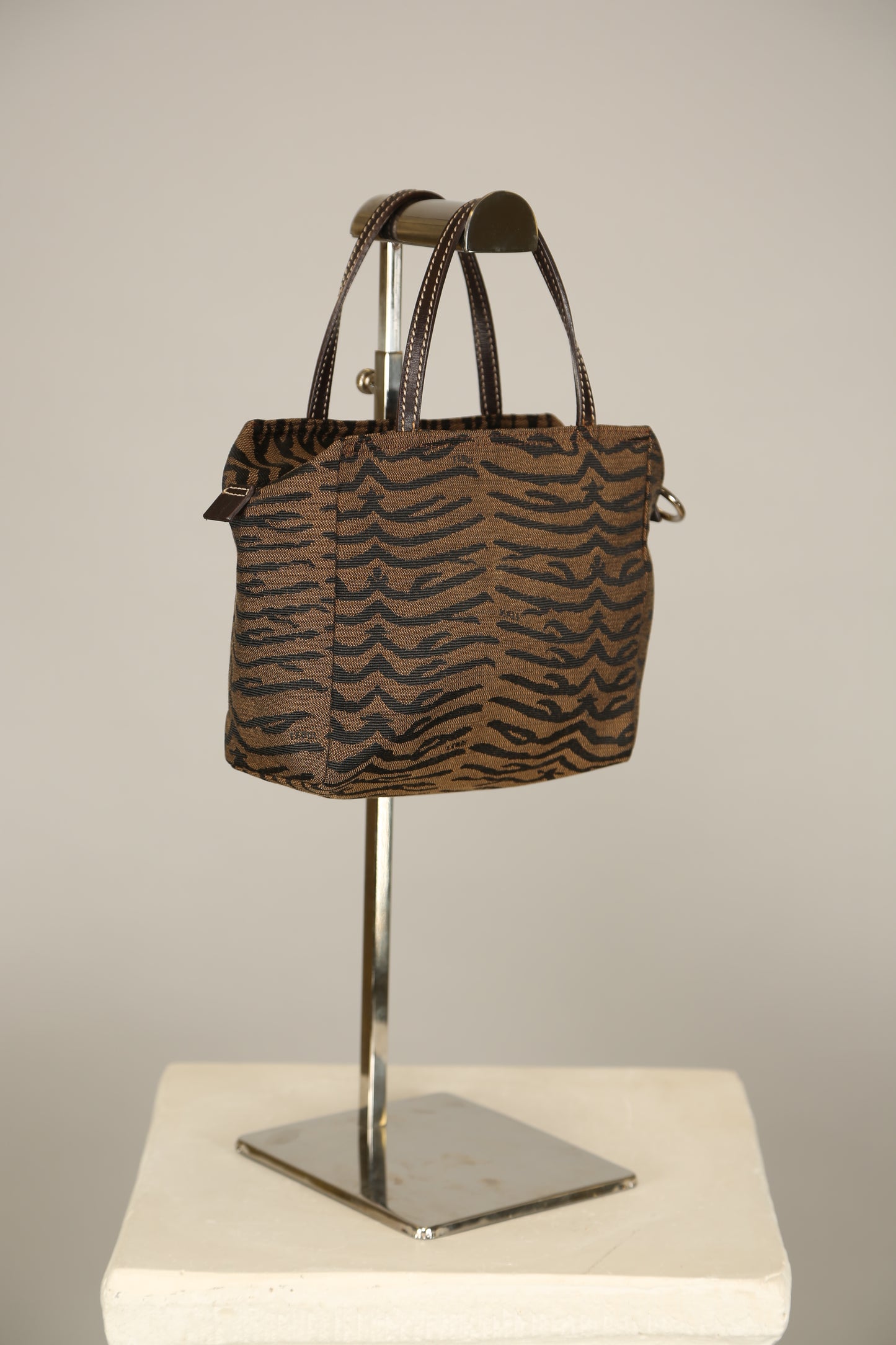 Extremely Rare FENDI Animal Print Top Handle Bag